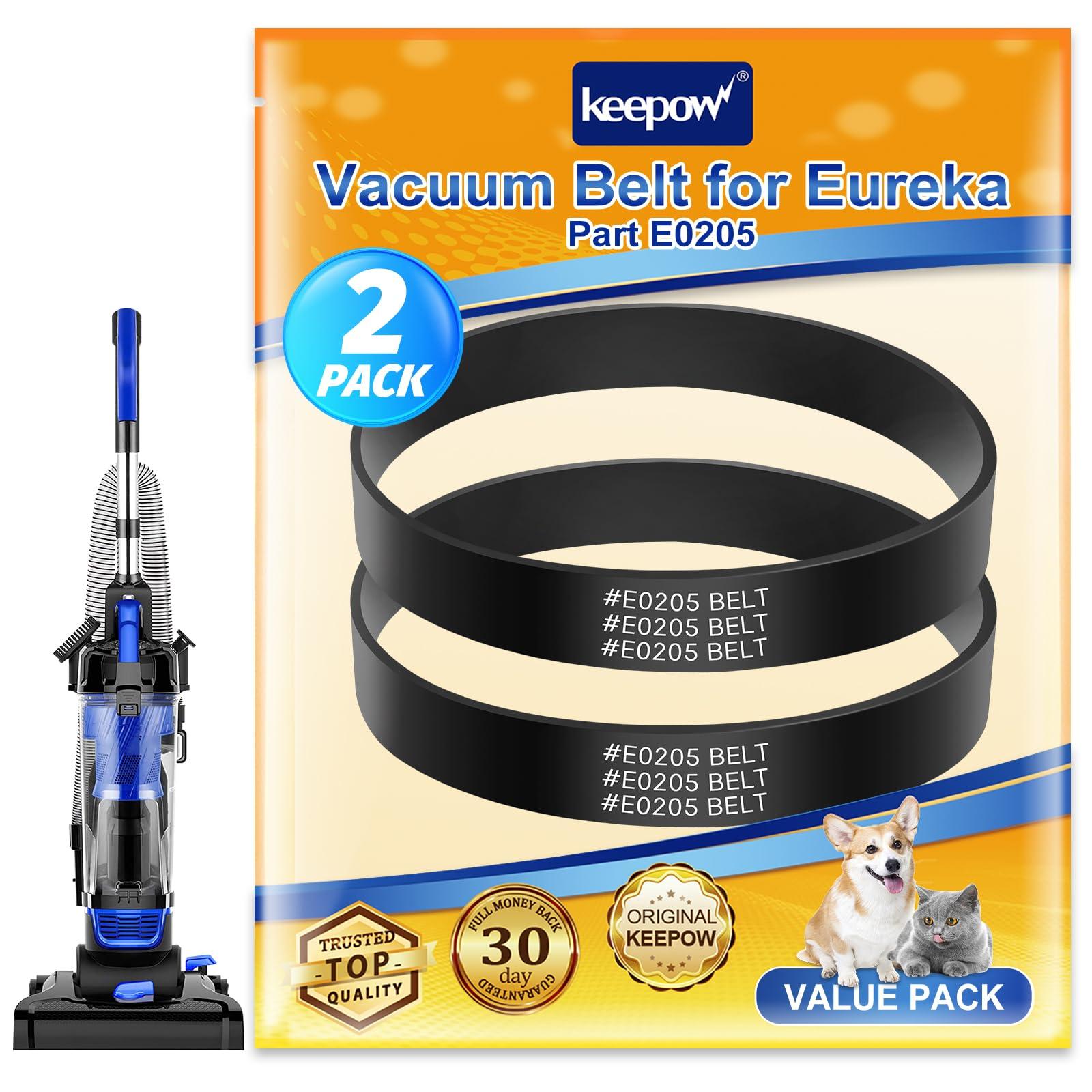 Premium Quality Keepow E0205 Vacuum Belts for Eureka PowerSpeed Lightweight Vacuum - 2 Pack