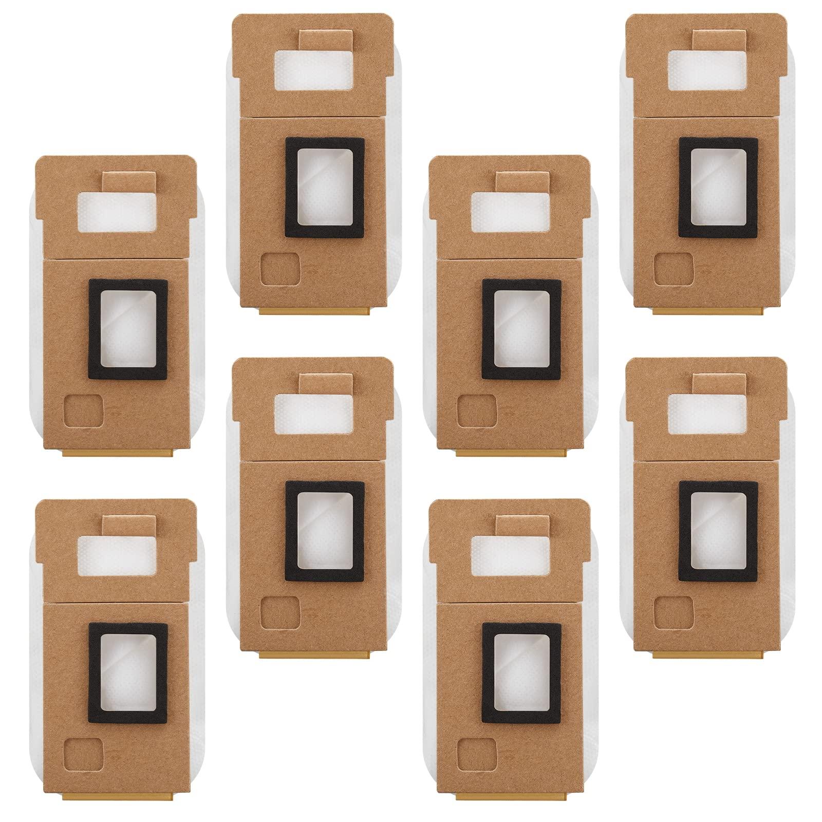 8 Pack Dust Bag Set for Roborock S7 / S7+ Auto-Empty Dock - Large Capacity Replacement Bags
