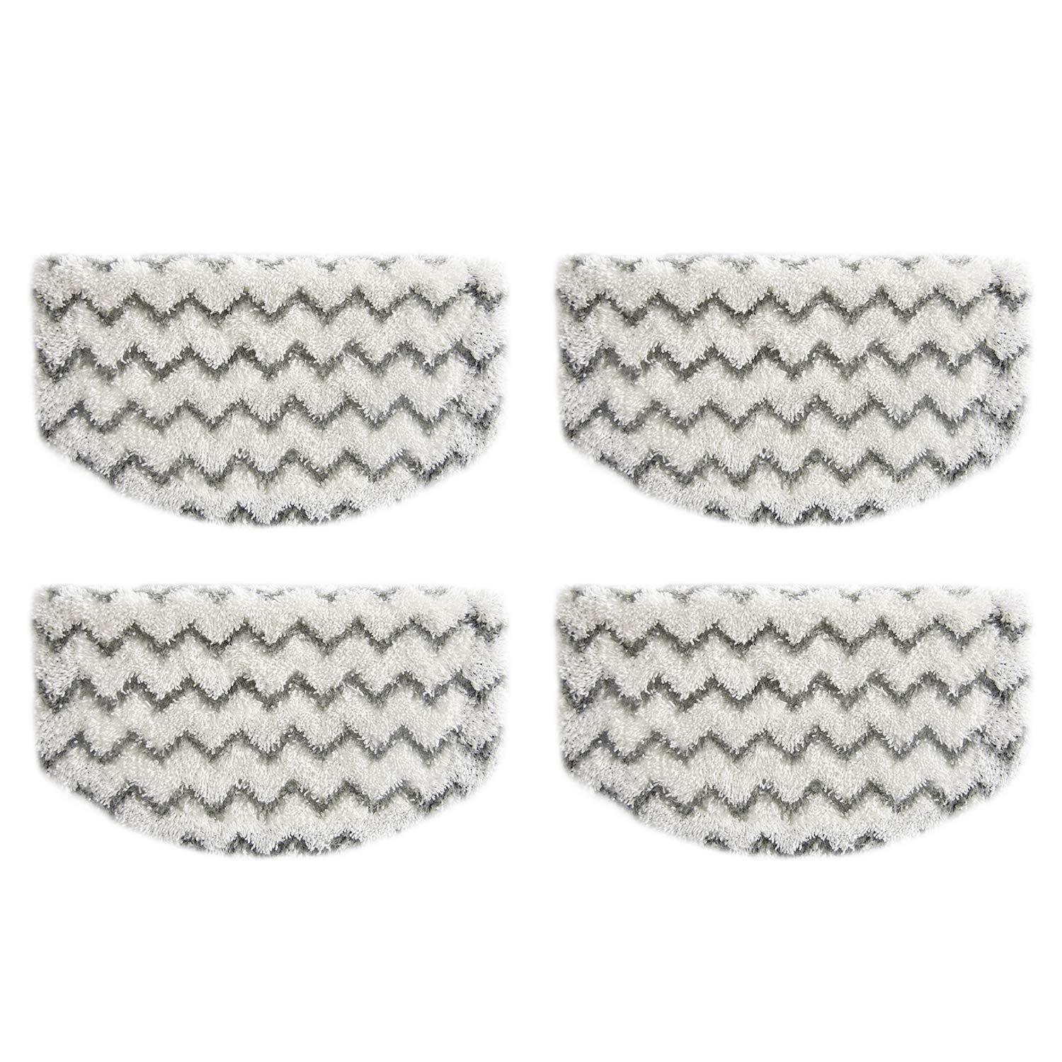 4-Pack Premium Microfiber Washable Steam Mop Pads for Bissell Powerfresh Steam Mop Series - Reusable Replacement Parts