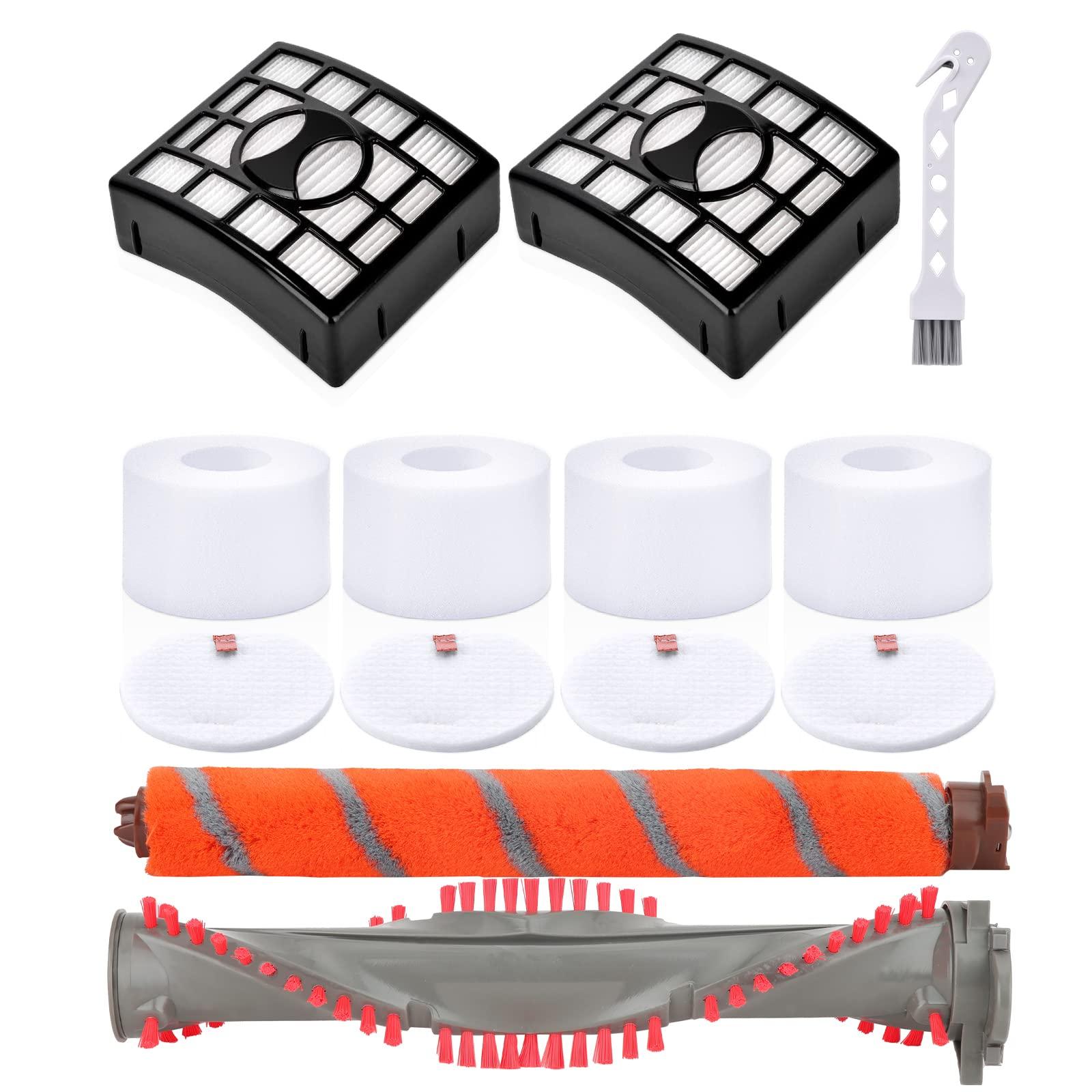 Replacement Filter Kit for Shark DuoClean NV800 NV801 UV810 Vacuum, Washable & Reusable Filters, Pack of 2 HEPA Filters, 4 Foam & Felt Filters, All-Surface & Soft Roller Brushes