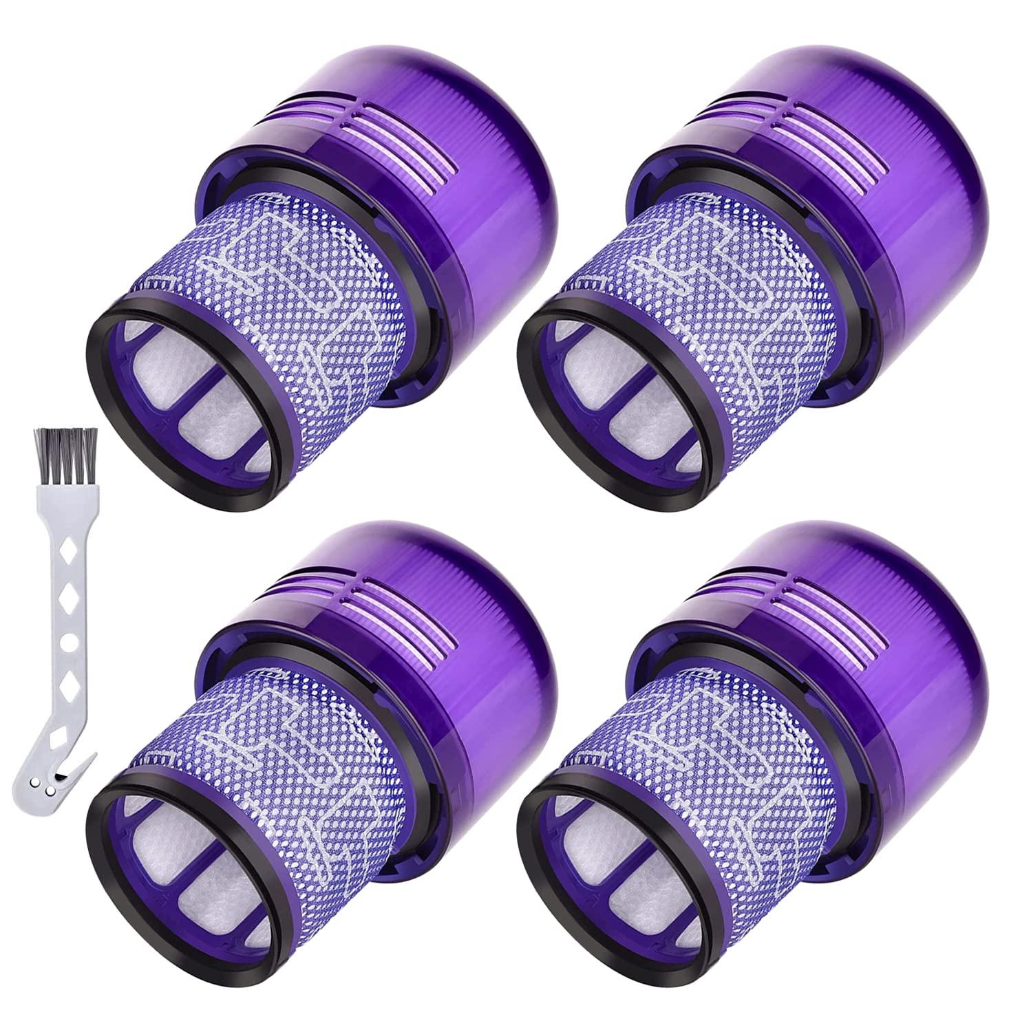 4-Pack Replacement Filters for Dyson V11 Cordless Vacuum - Compatible with V11 Torque Drive, V11 Animal, V15 Detect - Replaces Part # 970013-02
