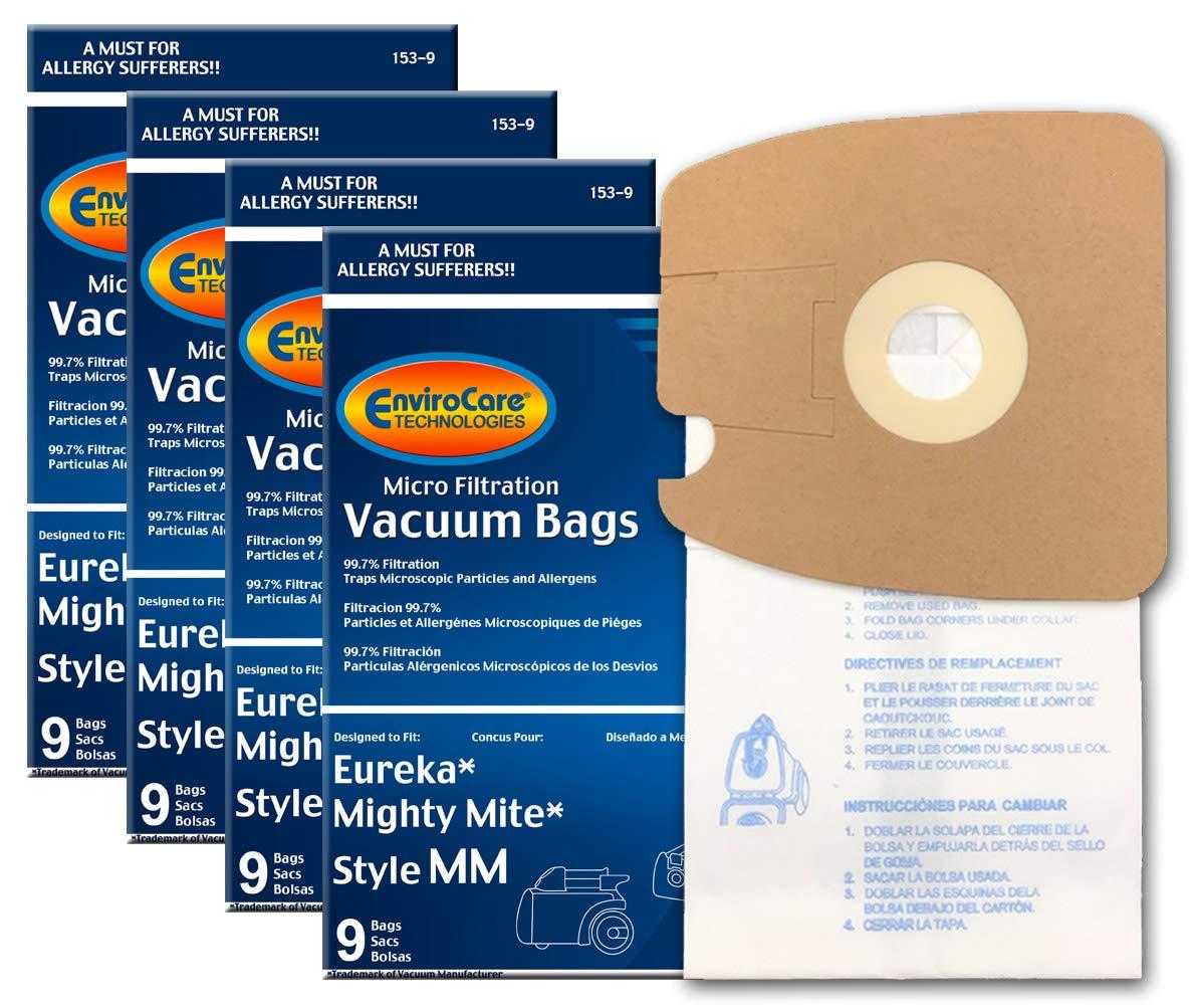Envirocare Replacement Micro Filtration Vacuum Bags for Eureka Mighty Mite Canister Vacuums - 36 Pack