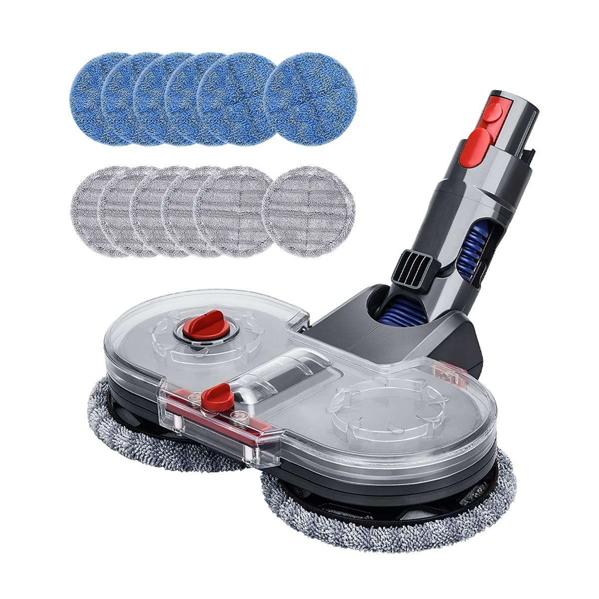 Electric Mop Head Attachment for Dyson V15 V11 V10 V8 V7 Vacuum Cleaner with Removable Water Tank & 12 Washable Mop Pads