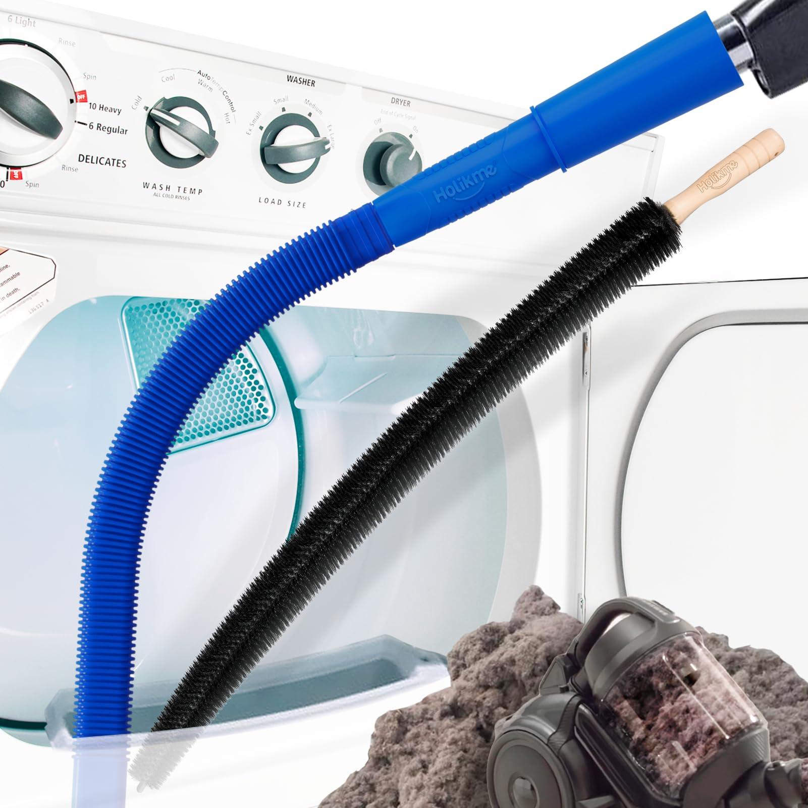 Holikme Dryer Lint Vacuum Attachment Kit with Flexible Vent Brush - Deep Blue