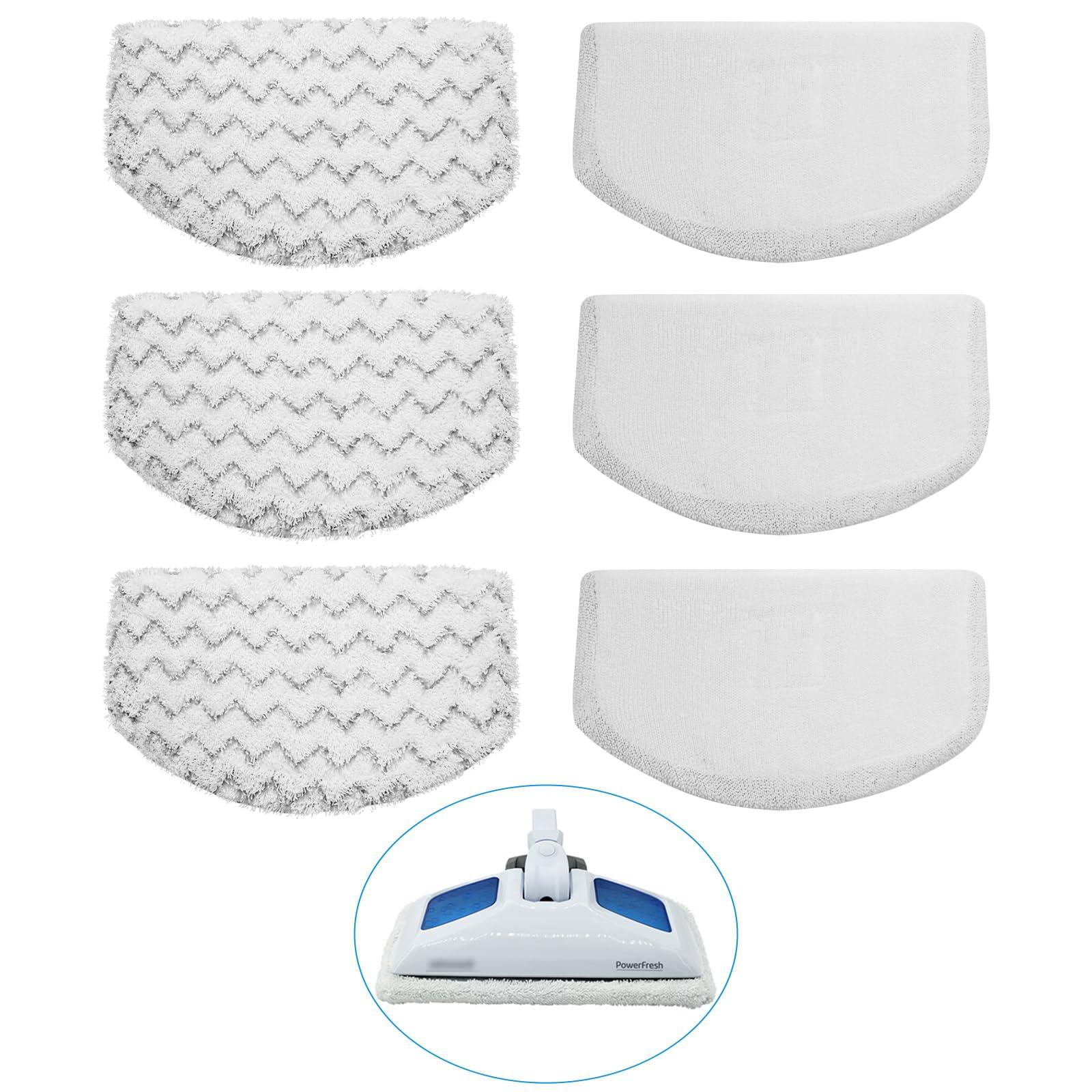 Extolife 6 Pack Microfiber Steam Mop Replacement Pads for Bissell Powerfresh Steam Mop Models