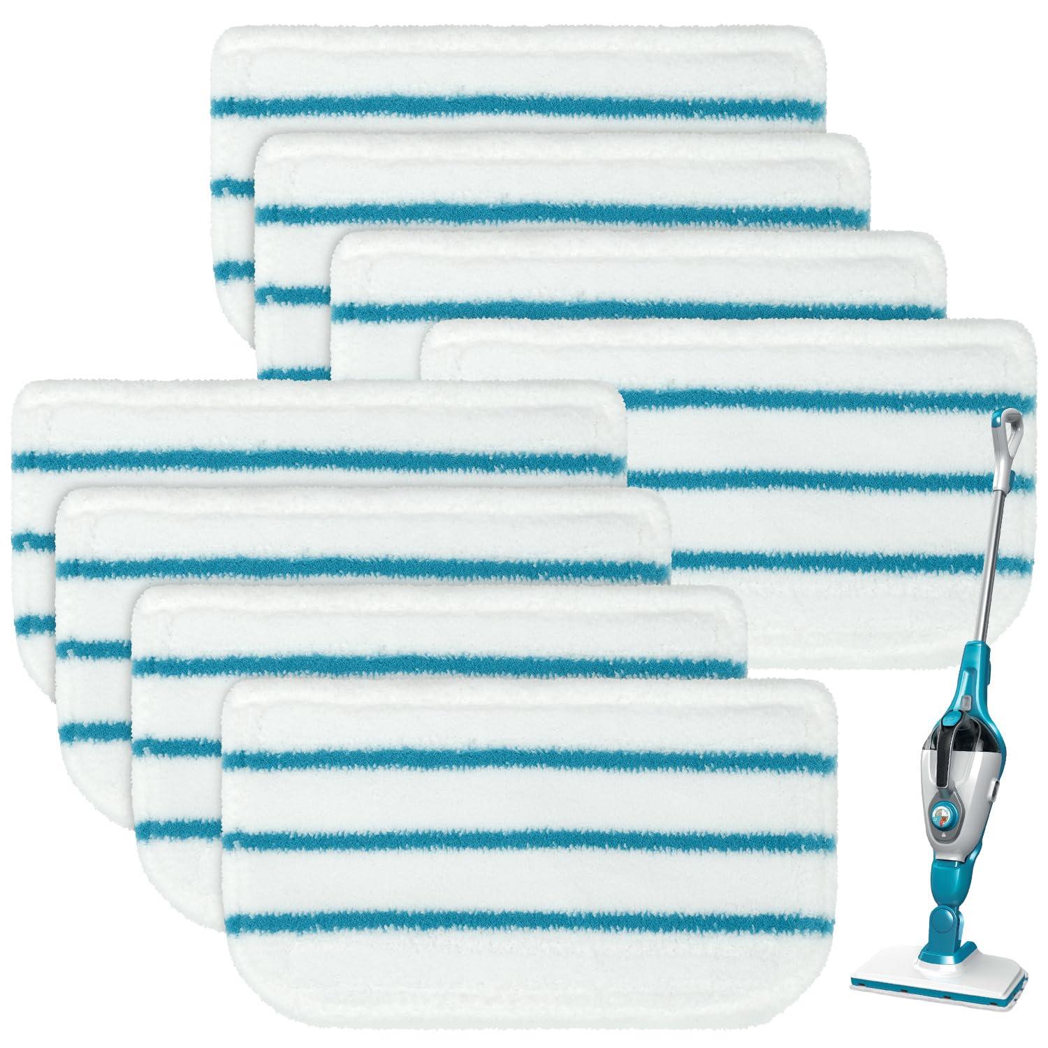 8-Pack Compatible Black+Decker Steam Mop Pads Replacement for SM1600, SM1610, SM1620 - Floor Cleaning Pads