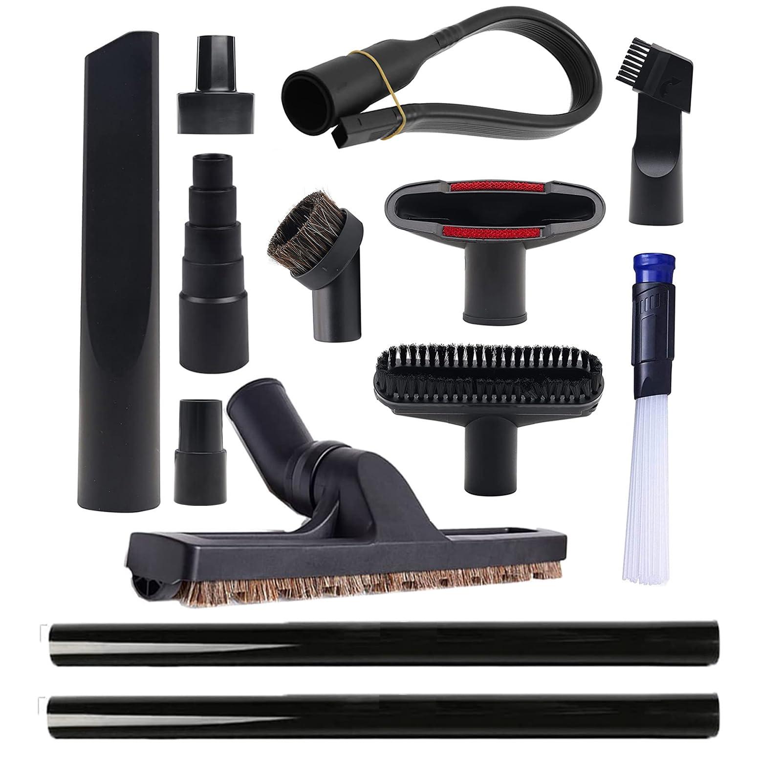 Universal Vacuum Attachments Kit for Shop Vac - 13-Piece Set with Various Hose Adapters, Flexible Tools, and Extension Wand