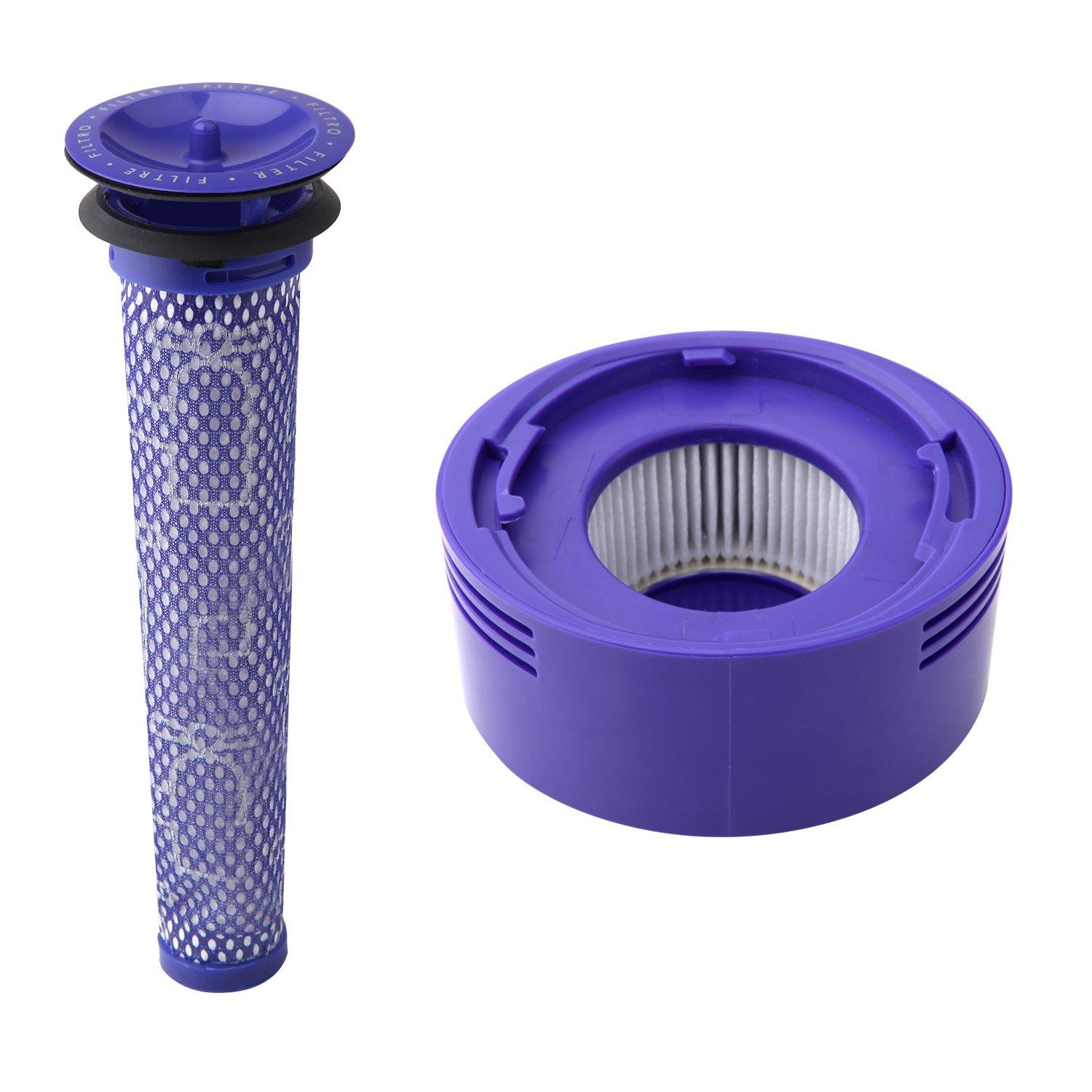 Hechuang Filters Kit for Dyson V7 V8 Animal and Absolute Vacuum, Replacement Parts (DY-96566101) and Post Filter (DY-96747801)
