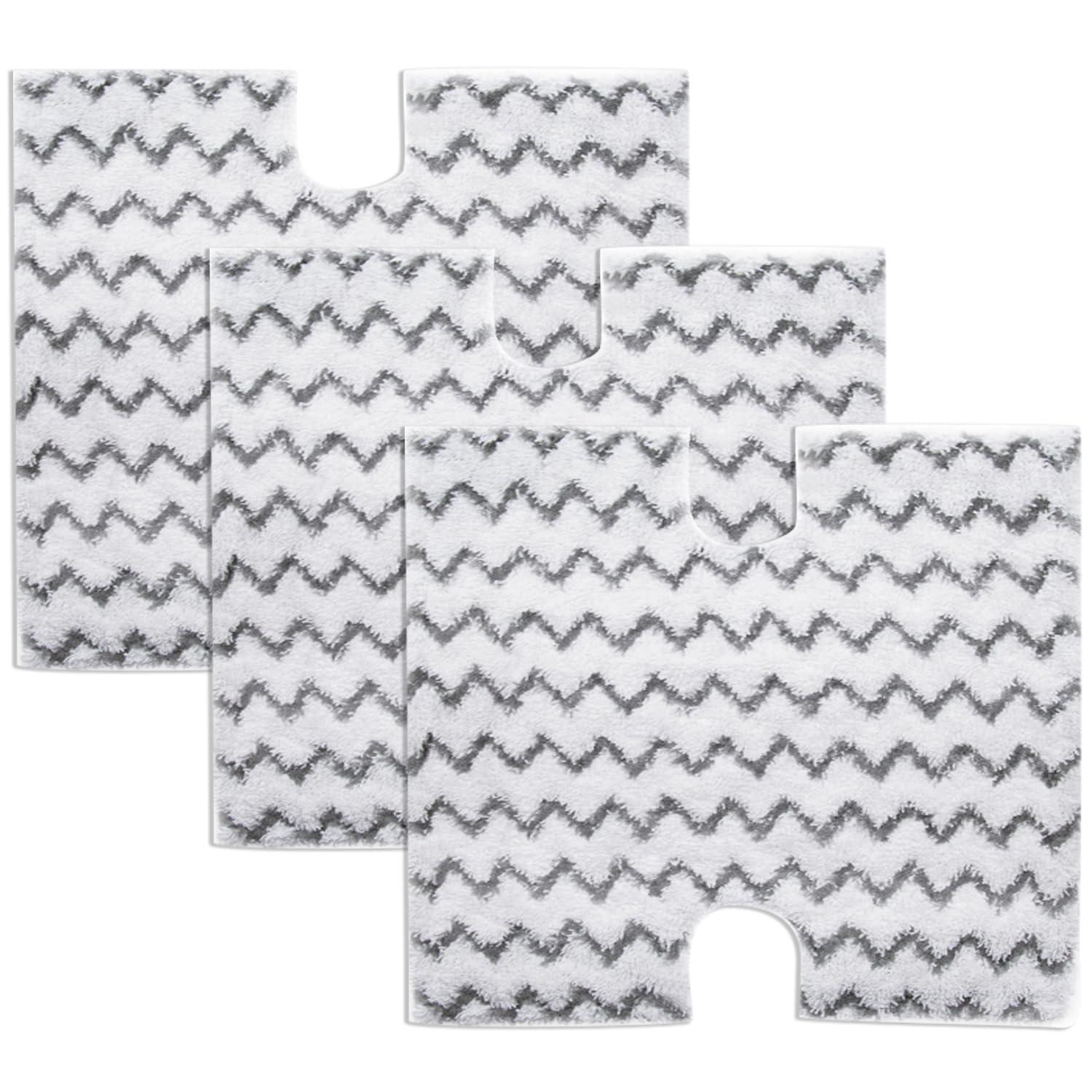 3-Pack Washable Microfiber Mop Pads Replacement for Shark Lift-Away Pro & Genius Steam Pocket Mop System S3973 S3973D S3973Wm S5001 S5002Q S5003A S5003D S5004 S5004W S6001W S6001Wm S6002 S6002C S6003D S6003W - Compatible with Part # XTP184 & P184Wq