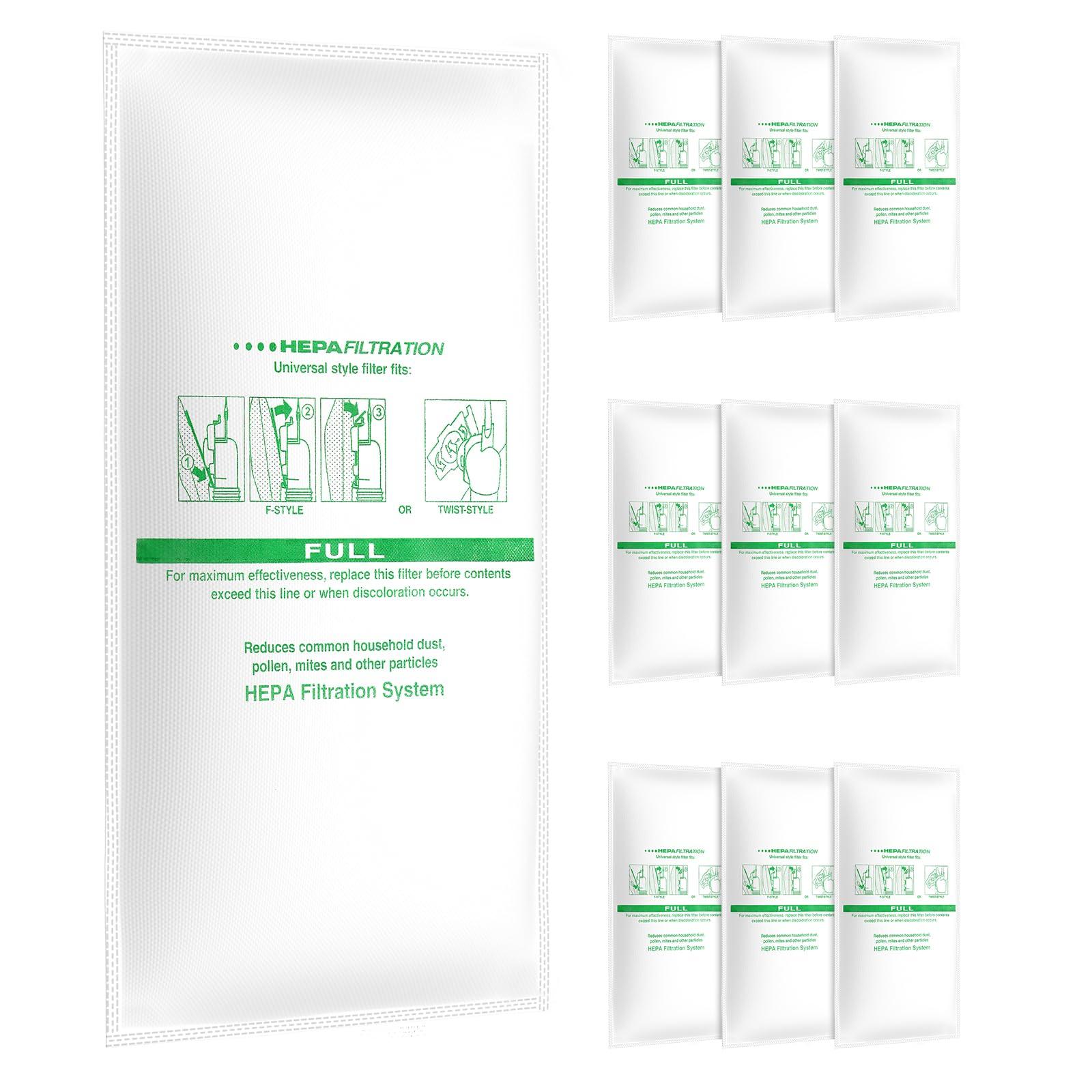 10 Pack Micron Magic Hepa Filter Plus Bags Compatible with Kirby Vacuums Models G4, G5, G6, Ultimate G Series, Diamond Edition, Sentria, Sentria II, Avalir, Avalir II