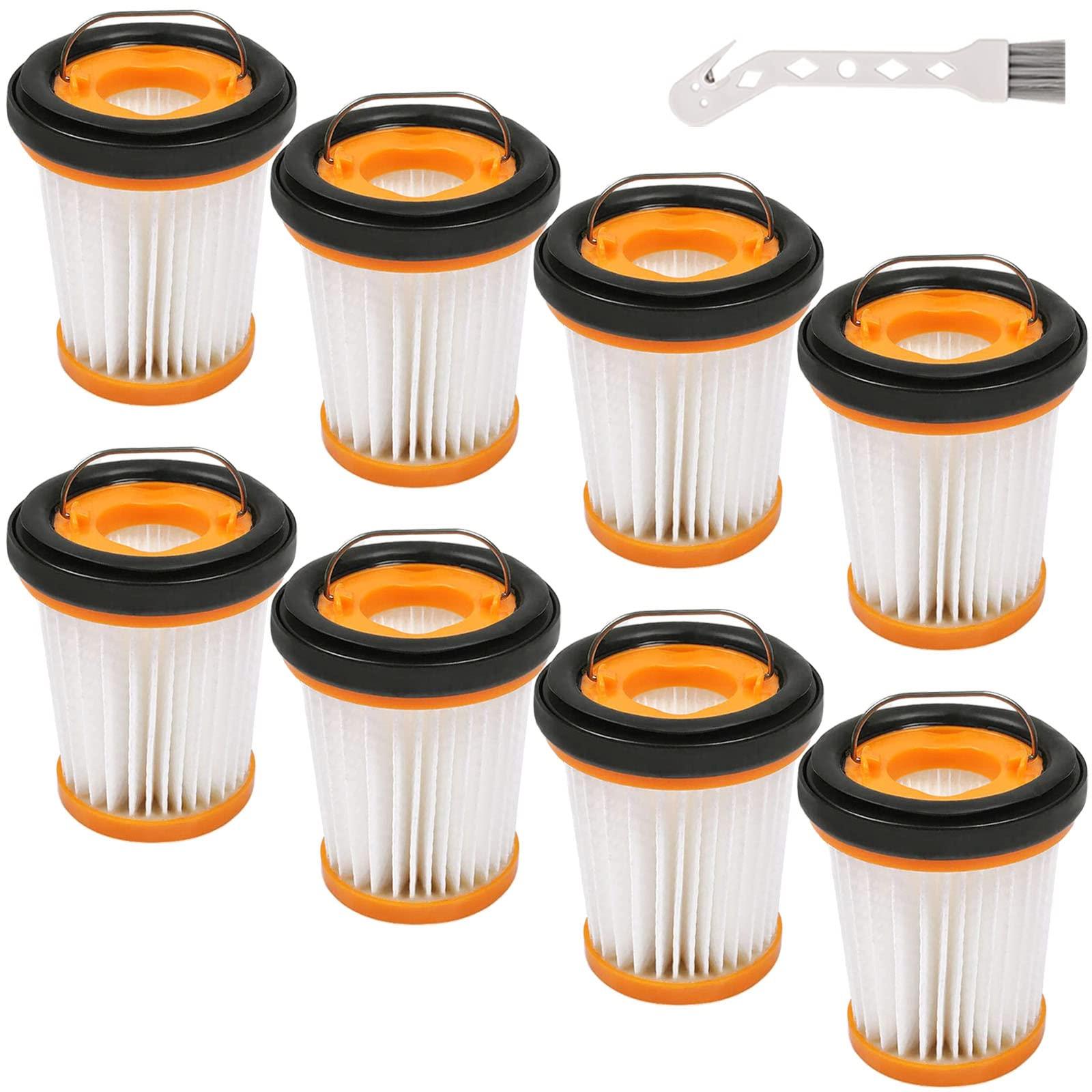 8 Pack Replacement Vacuum Filters for Shark Wandvac Ion W1 S87 Handheld Vacuum, Compatible with Wv200, Wv201, Wv205, Wv220 - Compare to XHFWV200