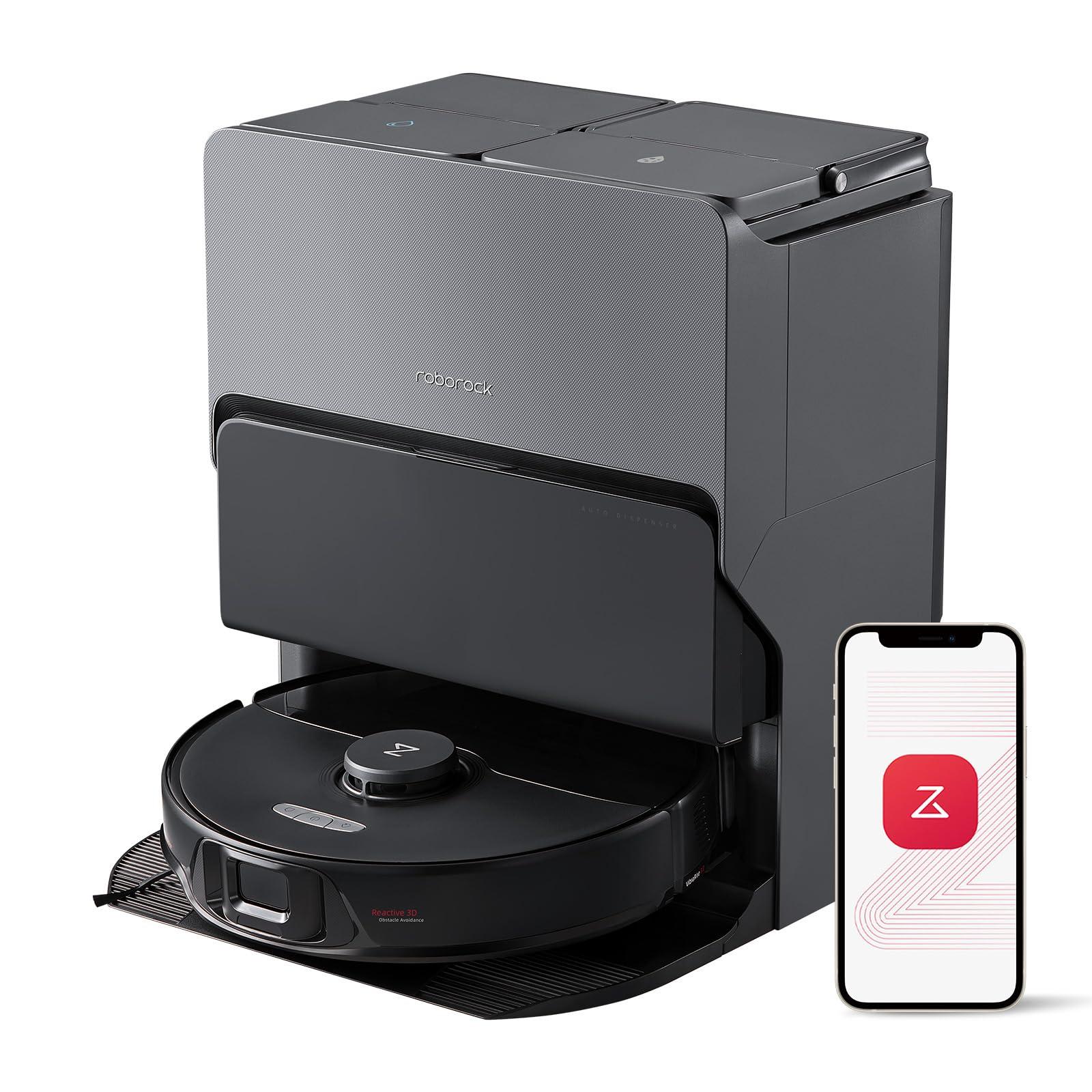 Roborock S8 Max Ultra Robot Vacuum and Mop Cleaner with Powerful Suction, Smart Navigation, Auto Mop Washing & Drying, Self-Emptying - Black