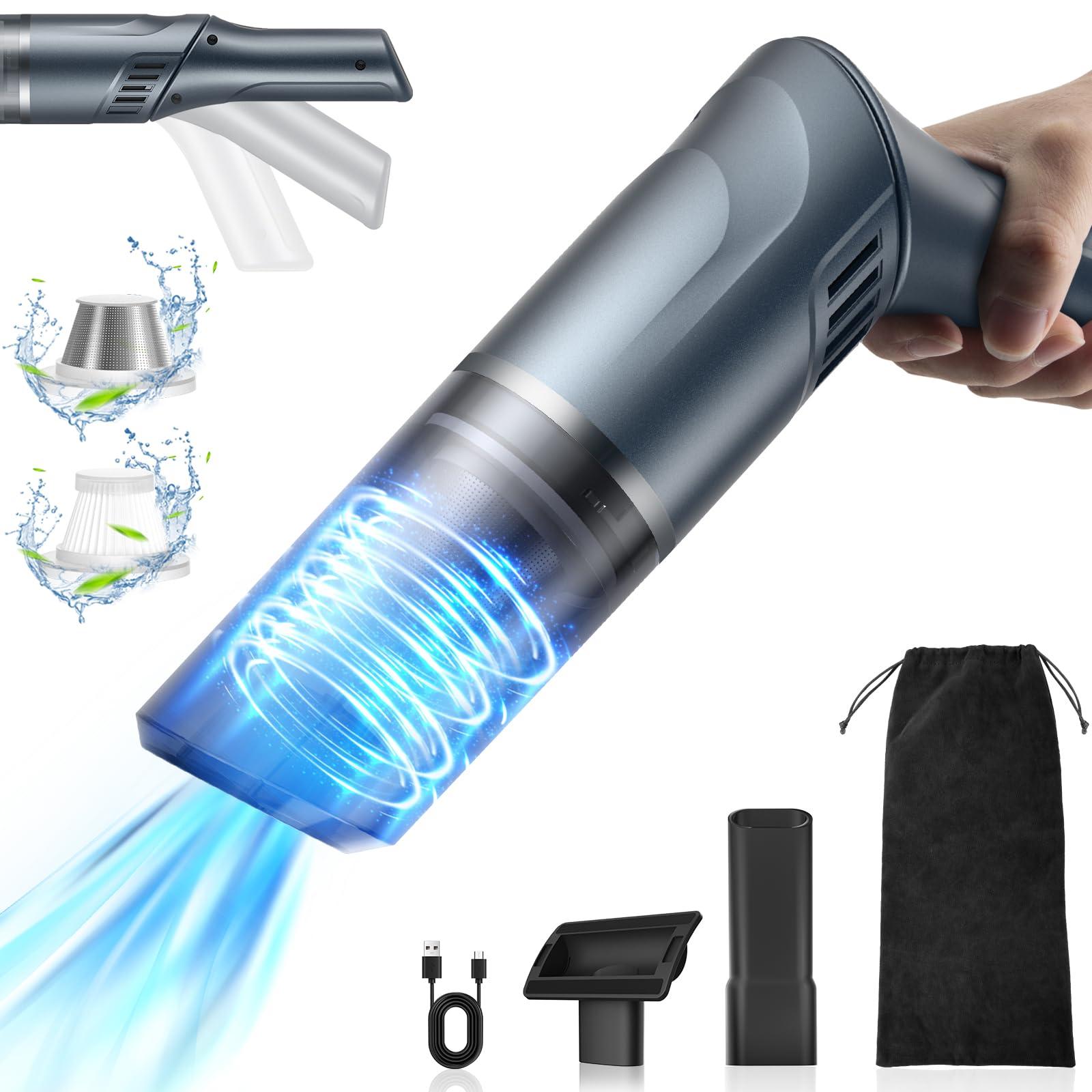 Lightweight Mini Vacuum Cordless - 15000Pa High Power Handheld Car Vacuum with Brushless Motor and Rotatable Handle