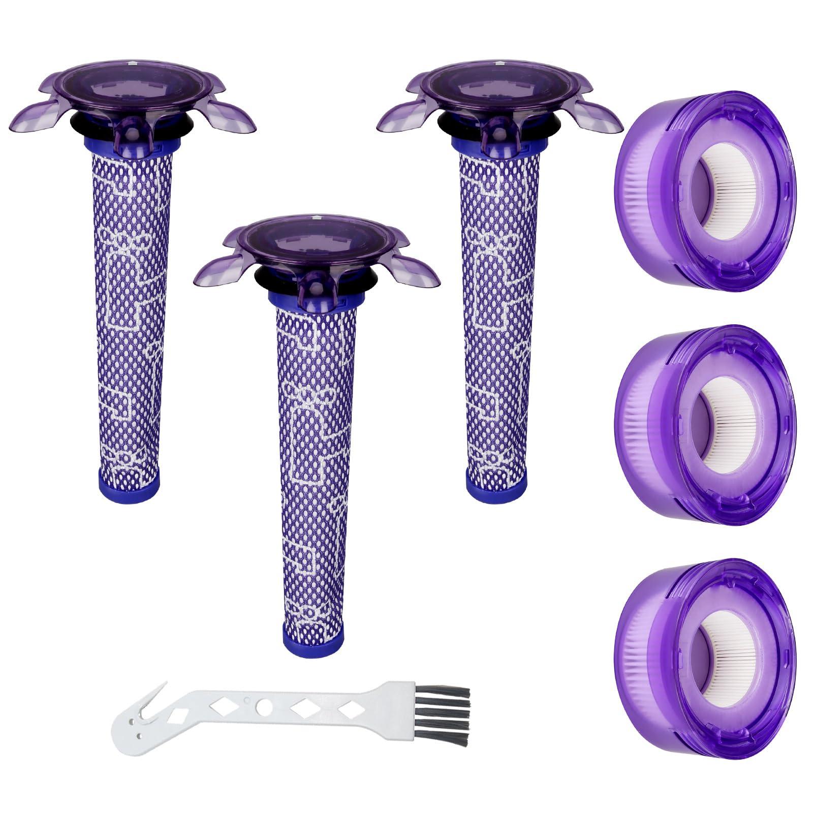 Upgraded Star Vacuum Replacement Filters for Dyson V7, V8 Animal & Absolute (6 Pack) with Pre & Post-Filters