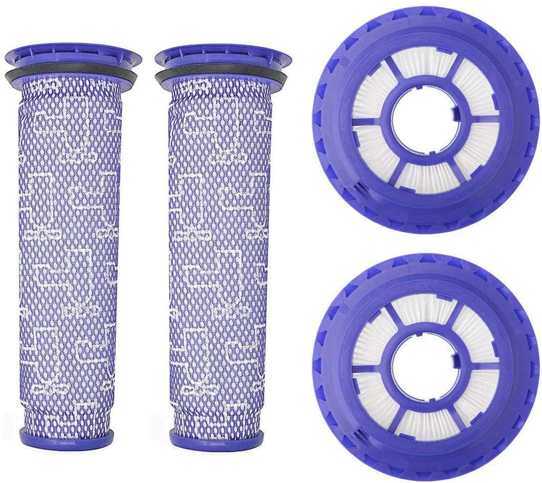HEPA and Pre Filter Replacement Set for Dyson DC65 DC66 DC41 UP13 UP20 Vacuums (2 HEPA Filter + 2 Pre Filter Pack)