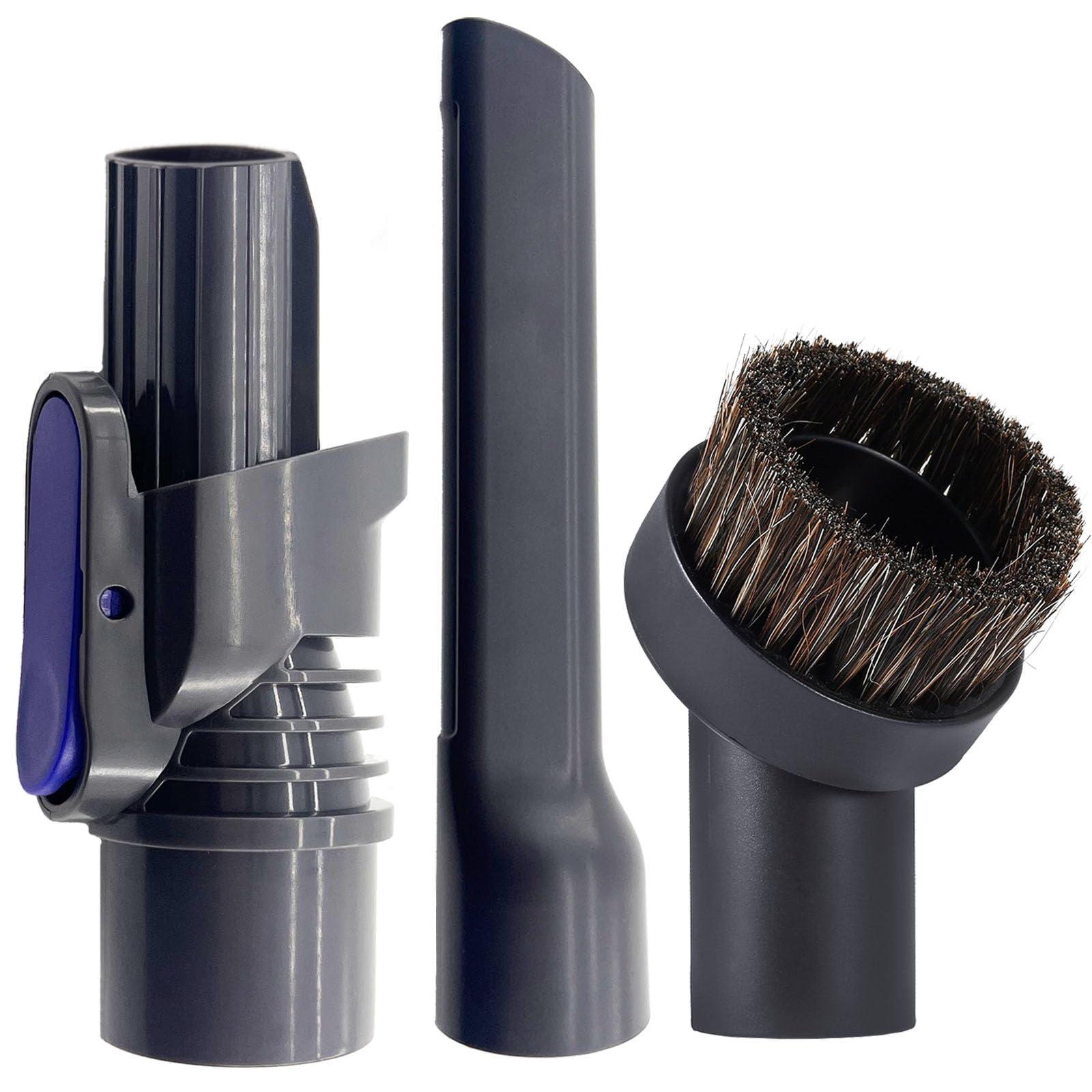 Cordless Stick Vacuum Accessories Compatible with Shark IX141, IX363Ht, IX361H, IX462H, IX483H, and More - 1.25" Horse Hair Brush Attachment & Crevice Tool Adapter