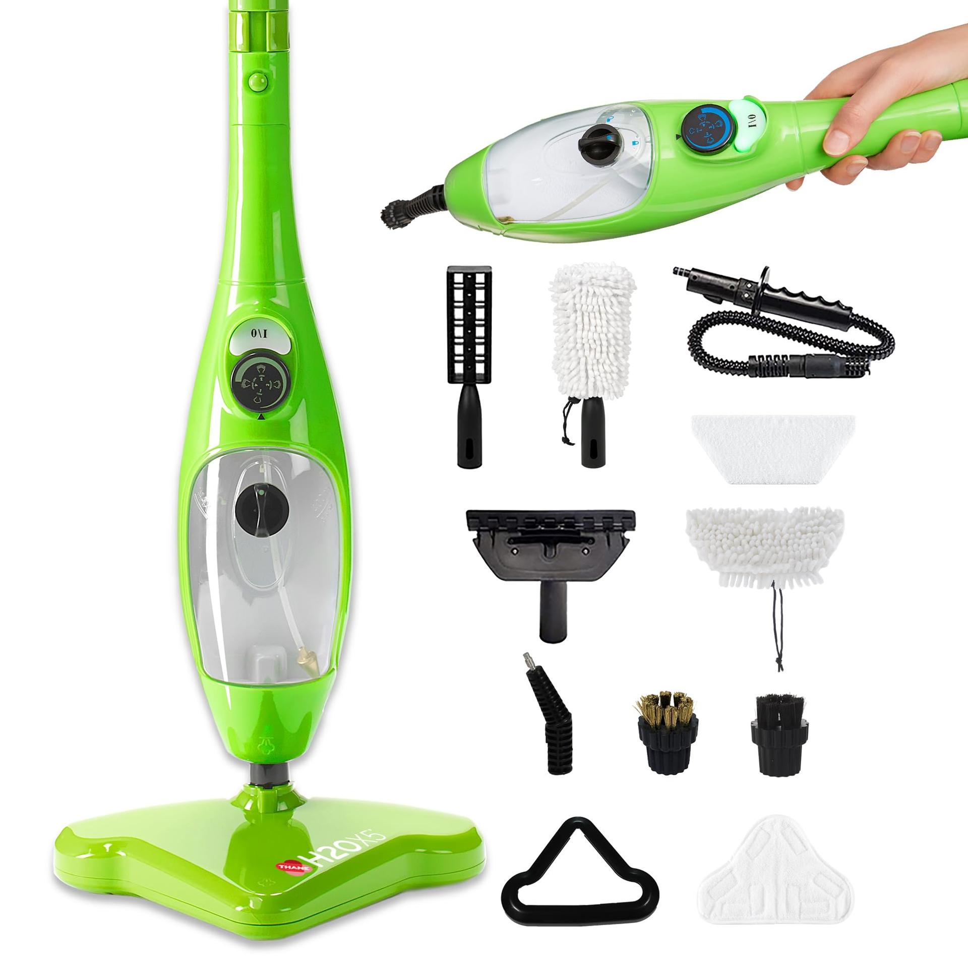 5-in-1 H2O Mop X5 Elite Steam Cleaner for Hardwood, Tile Floors, and Upholstery