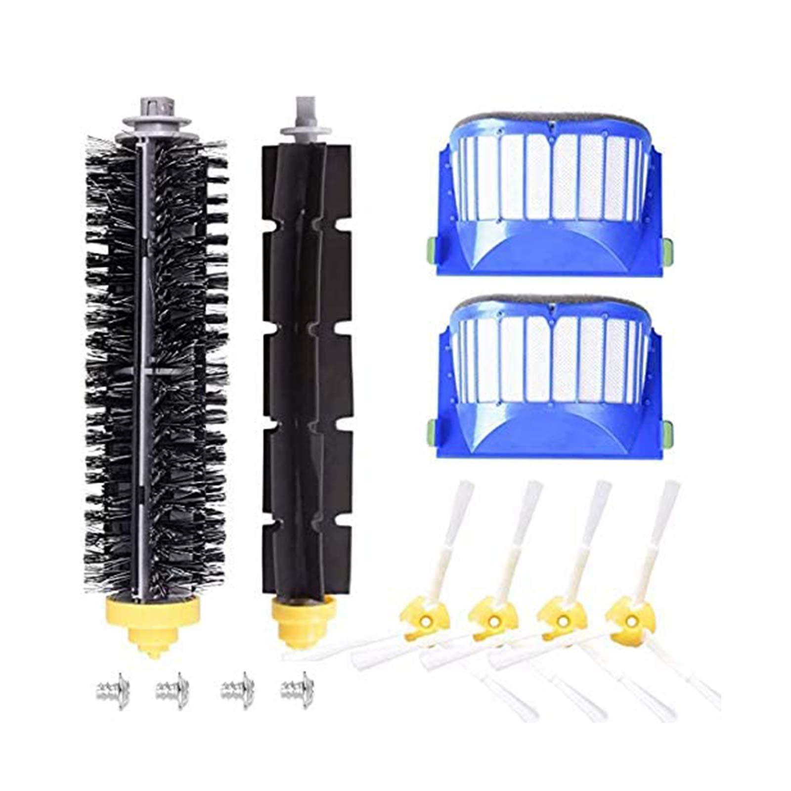 DLD Replacement Kit for iRobot Roomba 600 Series Model - Filter, Side Brush, Bristle, Flexible Parts Set