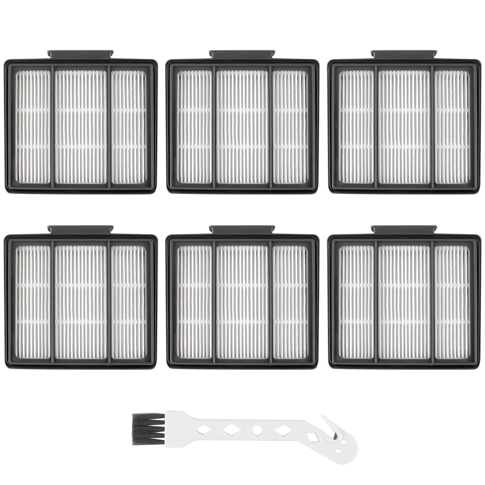 Techecook 6-Pack RVFFK950 Filter for Shark Robot Vacuum Replacement - Compatible with Shark Ion R85 RV850, RV700_N, RV720_N, RV851WV and IQ Robot R101Ae, Av970, Av1002Ae, Av1010Ae Ur1005Ae
