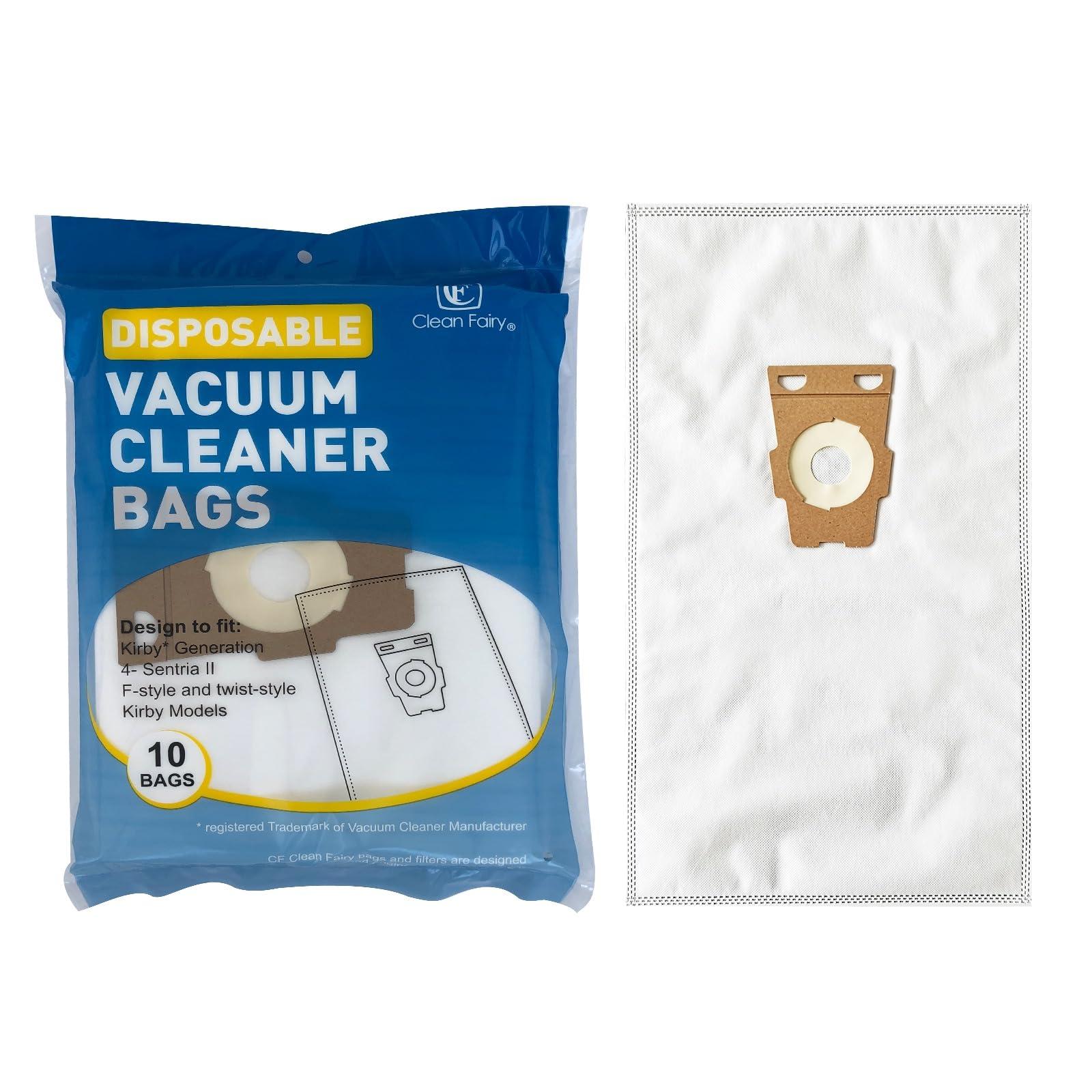 CF Clean Fairy 10 Pack Compatible with Kirby Style F Vacuum Bags for Pet Hair Removal - Replacement for 204808 204811