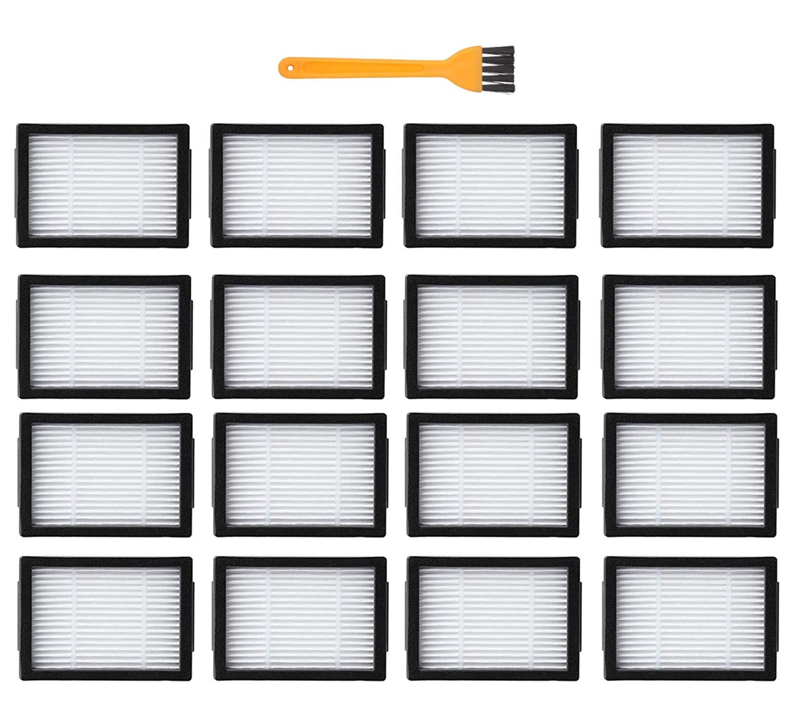 16 Pack High-Efficiency Roomba Filters Replacement Parts for Irobot Roomba I7 I7+ J7 I3 I3+ I4+ I5 I5+ J5 J5+ I2 I2+ I1 I1+ I4 I6 I6+ I8 I8+ E5 E6 E7 I & J & E Series Robotic Vacuum Cleaner