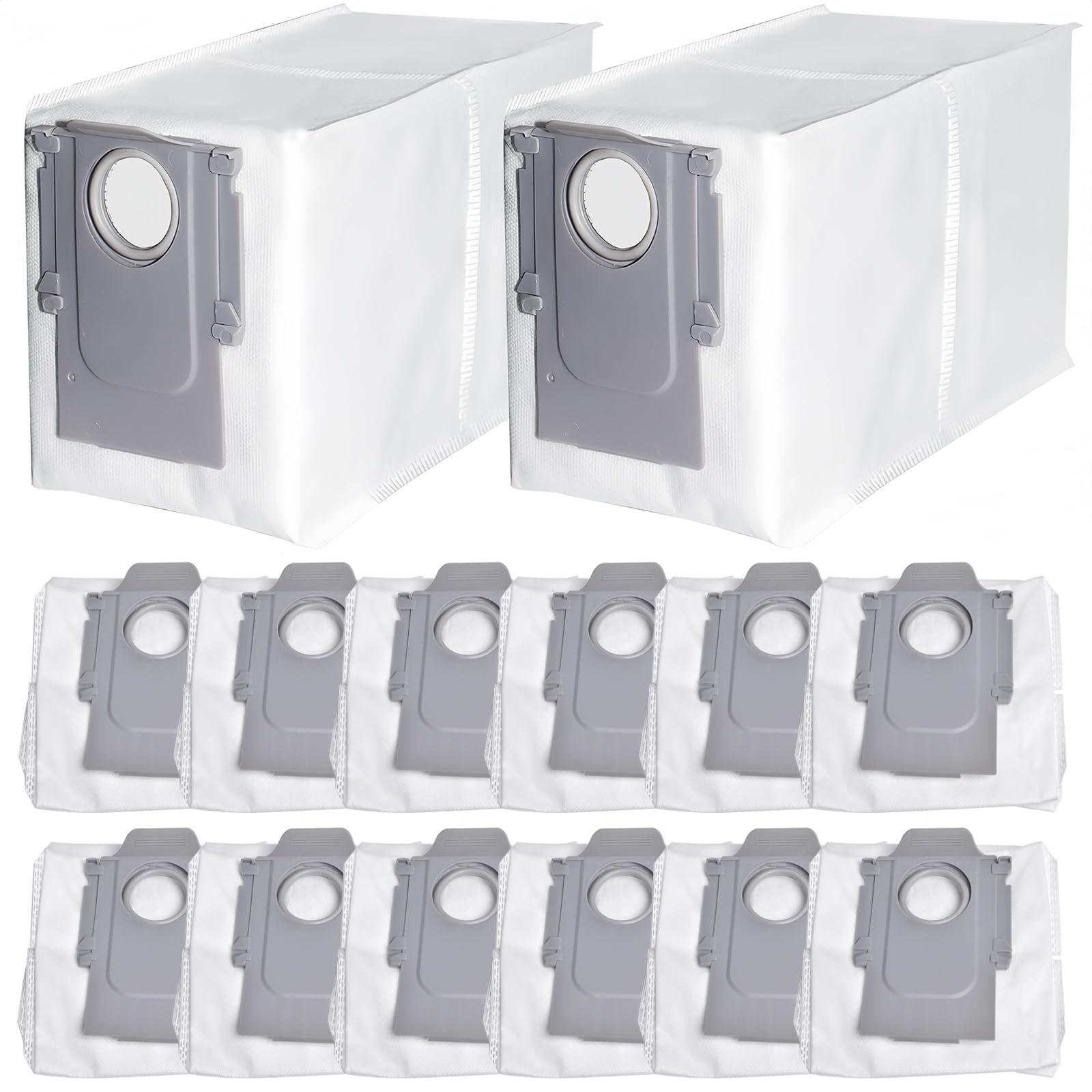 14 Pack HEPA Dust Bags Replacement Compatible With Roborock Q Revo Robot Vacuum Cleaner, 2.7L Disposable Bags
