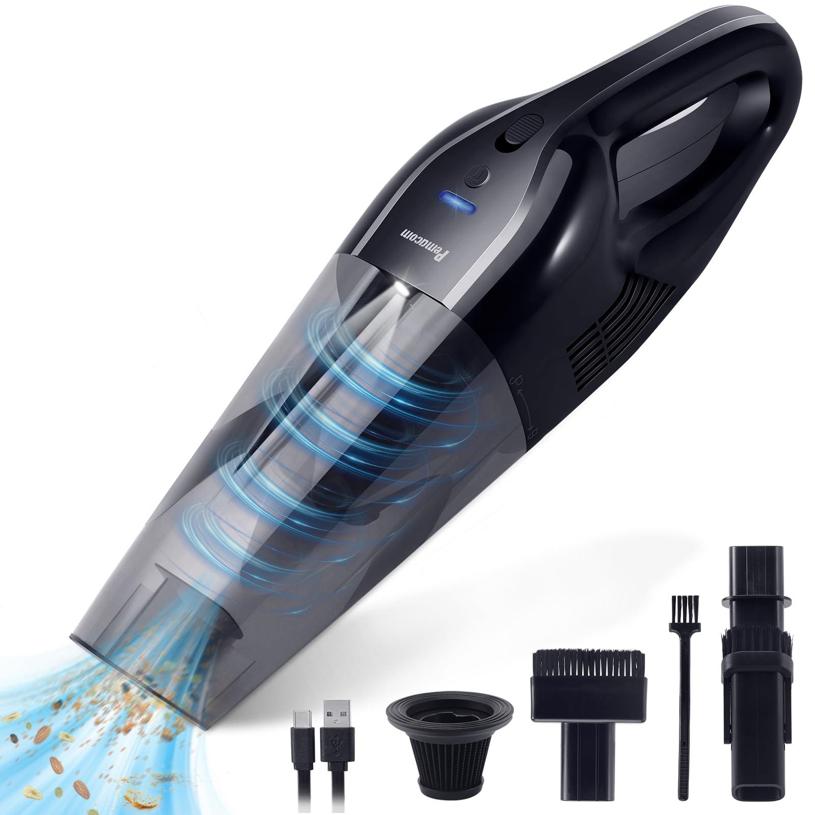 Lightweight Cordless Handheld Vacuum Cleaner 10Kpa Suction Power USB Quick Charge HEPA Filter LED Light - Portable for Home, Car, Pet Hair, Dust Removal