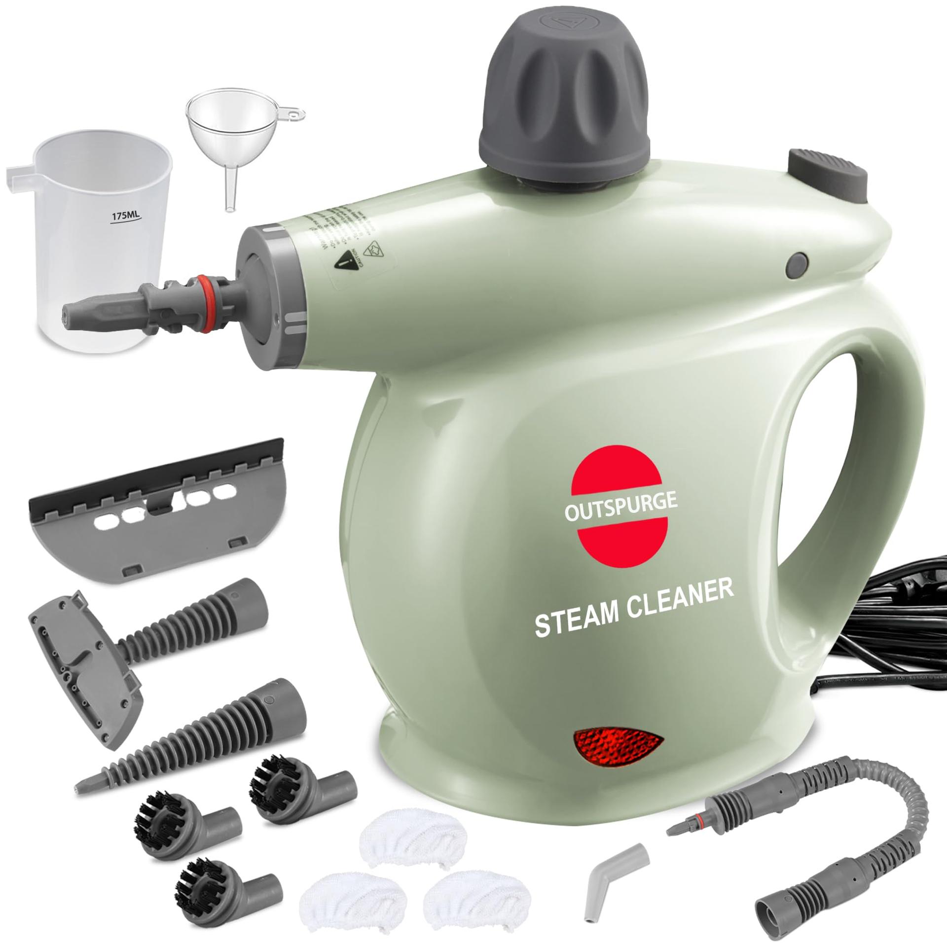 High-Capacity Handheld Steam Cleaner with 13 Accessories - Chemical-Free Multi-Surface Steamer for Floors, Upholstery, Windows, and Cars