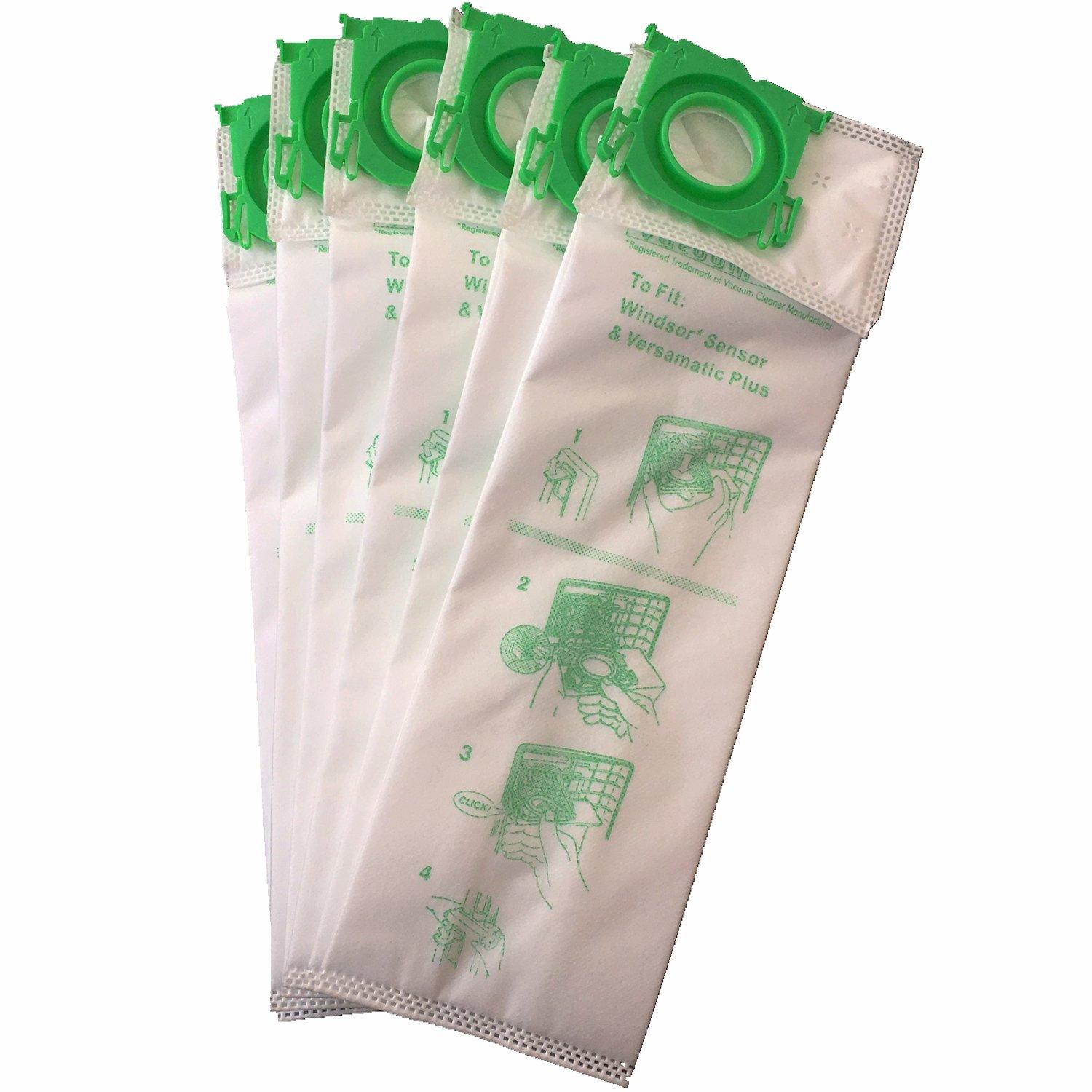 Cf Clean Fairy 12-Pack Micro Synthetic Cloth Vacuum Bags Compatible with Sebo & Windsor Sensor Series