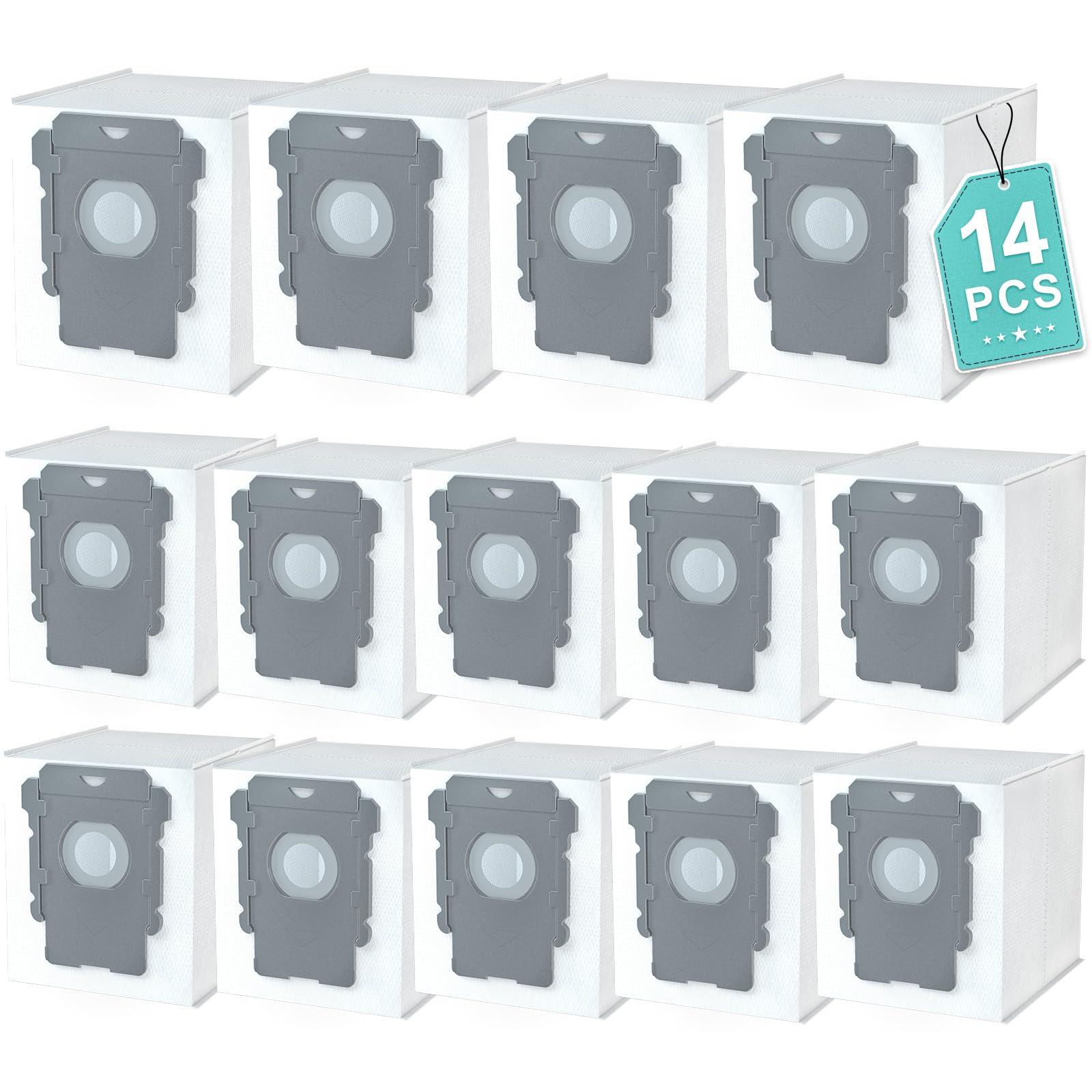 14-Pack Replacement Automatic Dirt Disposal Vacuum Bags for iRobot Roomba I & S & J Series, HEPA Filter, Lightweight