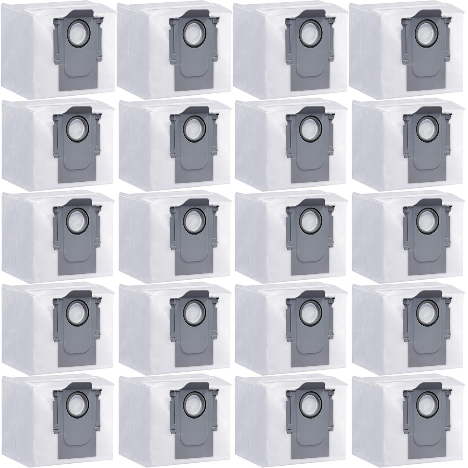 20 Pack Large Capacity Dust Bags Compatible with Roborock Q5 Q7 Q7 Max S7 Maxv S8+ Robot Vacuum - Disposable Bag Replacement