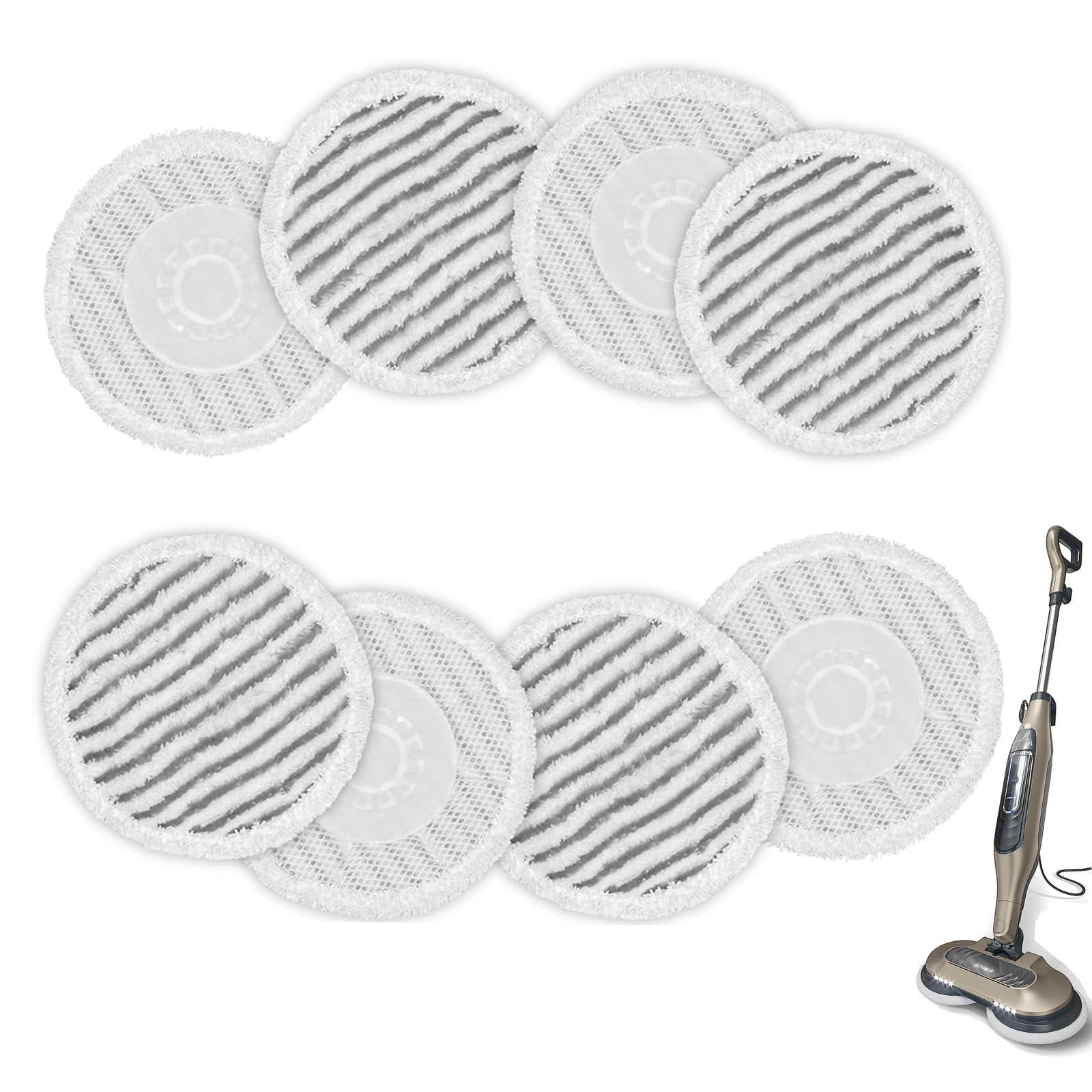 8 Pack Shark S7000Amz S7001 Replacement Steam Mop Pads - All-In-One Scrubbing and Sanitizing Pads