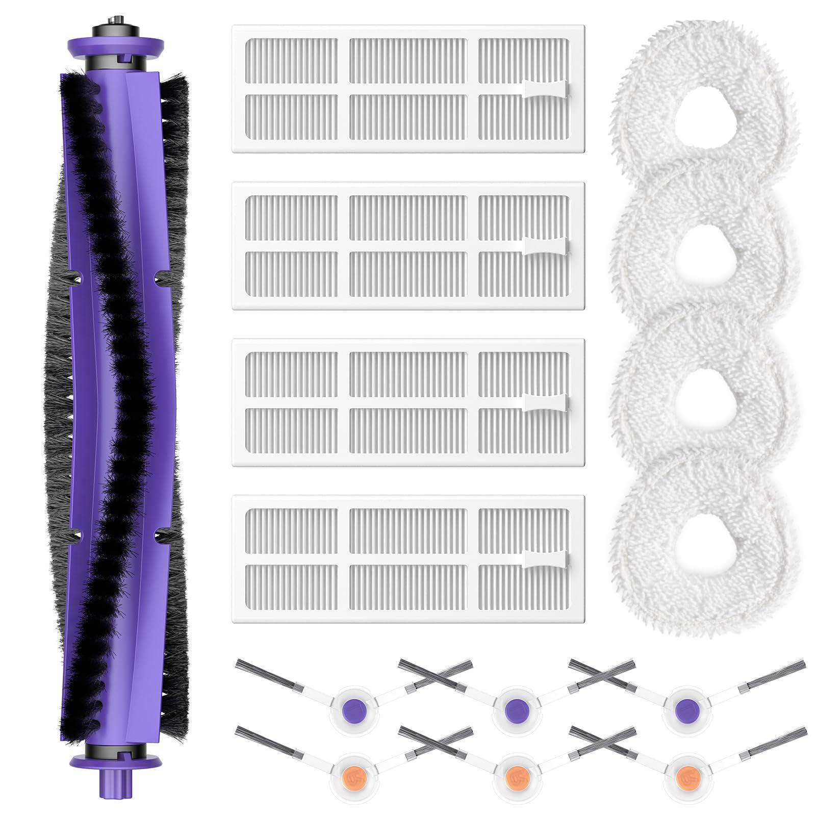 Narwal Freo Robot Vacuum Replacement Parts Kit - Roller Brush, Hepa Filters, Mop Pads, Side Brushes (15 Pack)