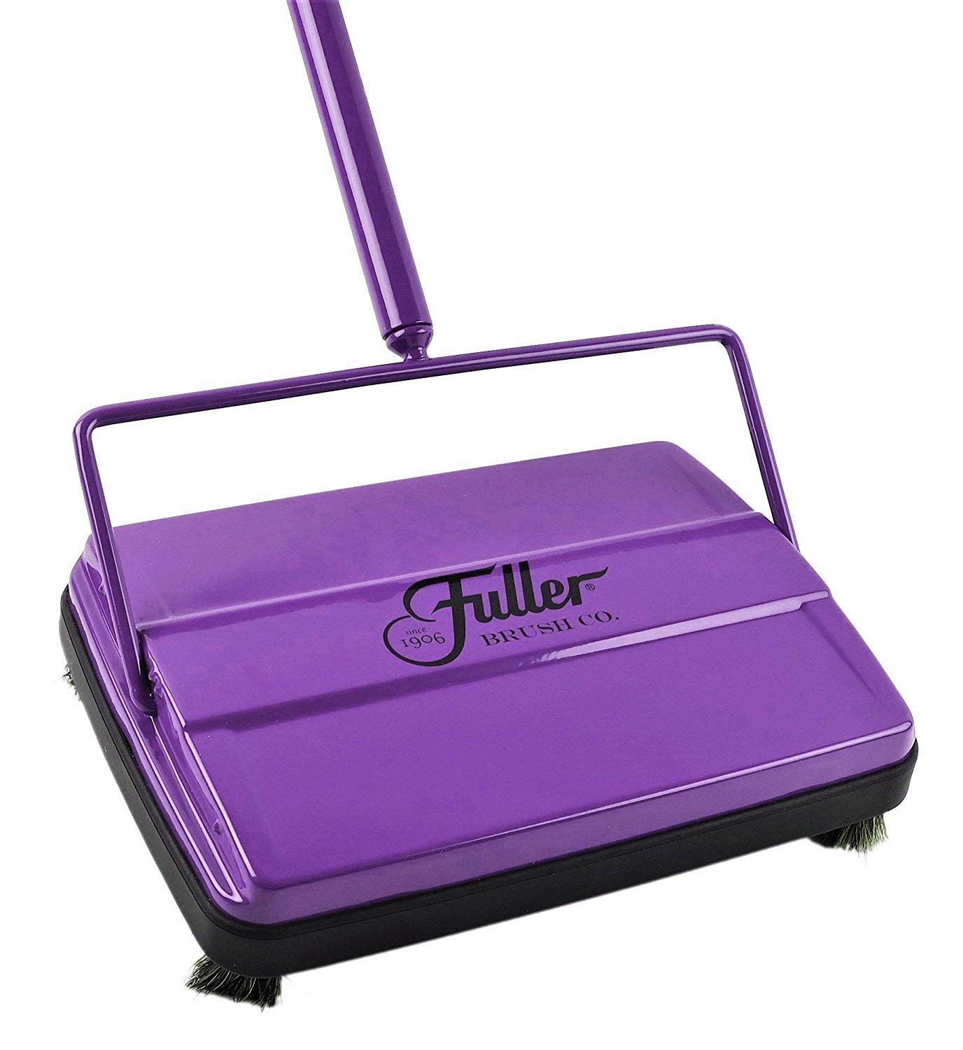 Lightweight Fuller Brush Electrostatic Carpet & Hard Floor Sweeper in Purple
