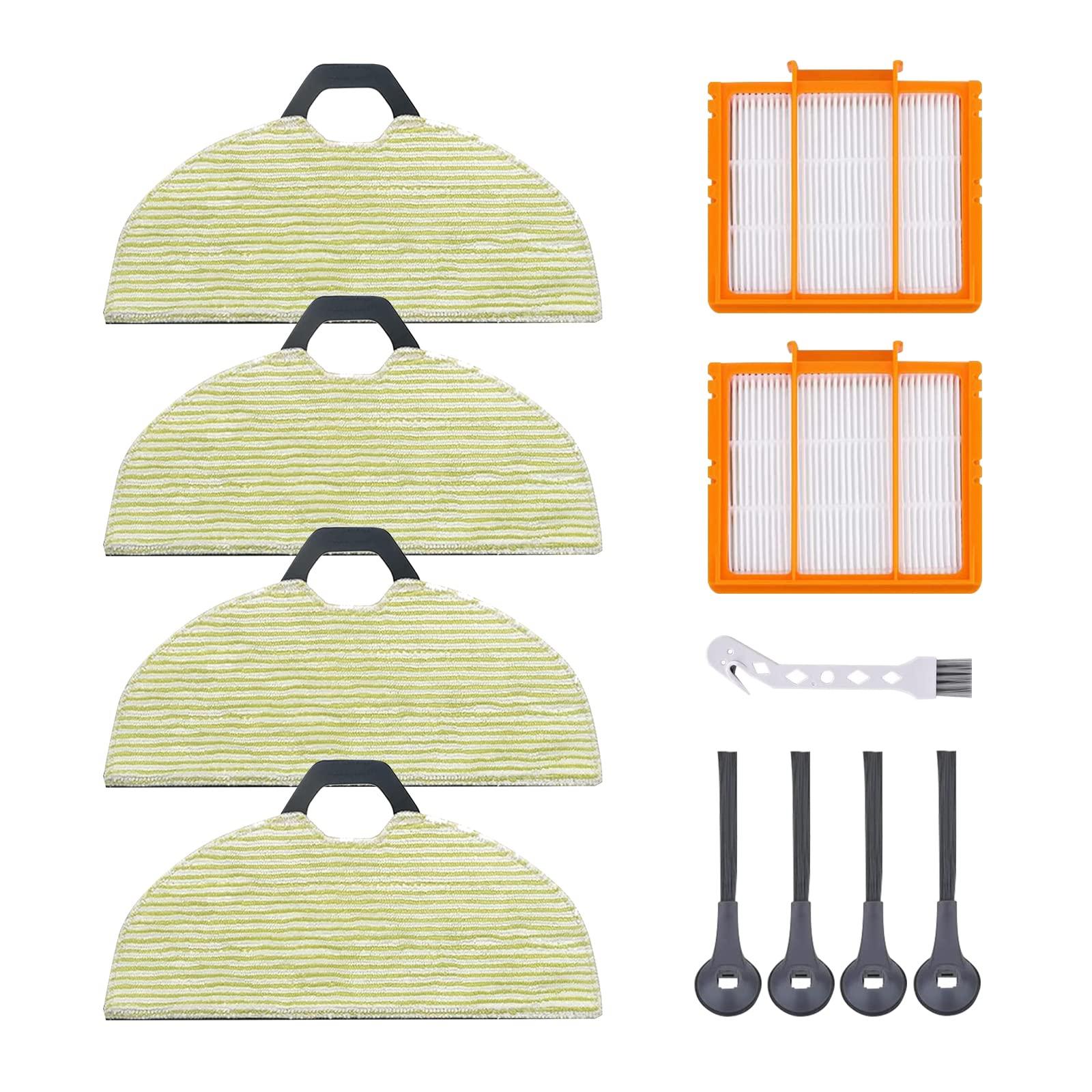 High-Quality Jyailifis RV2610WA Vacuum Mop Replacement Kit for Shark Robot Vacuum - 4 Pads, 2 Filters, 4 Brushes