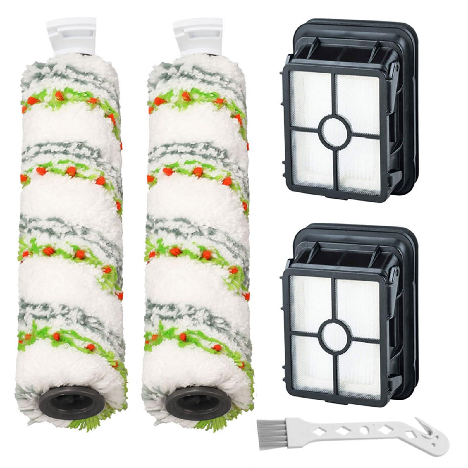 2 Pack Replacement Brushes and Filters for Bissell CrossWave Max 2554 2590 2593 2596 & Hydrosteam Plus 35151 3515 35152 Vacuums