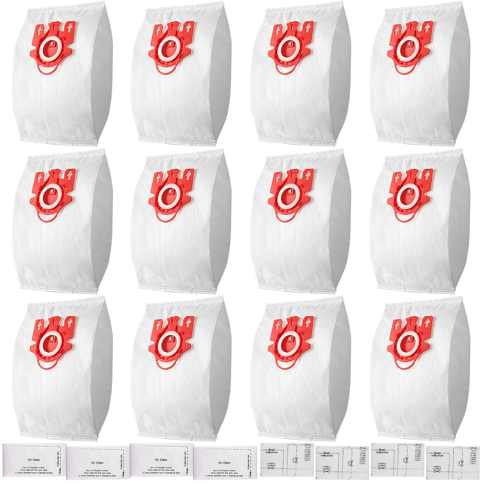 12-Pack Miele AirClean 3D FJM Vacuum Cleaner Bags Replacement for Miele Compact C1 C2 Series - Part # 10123220
