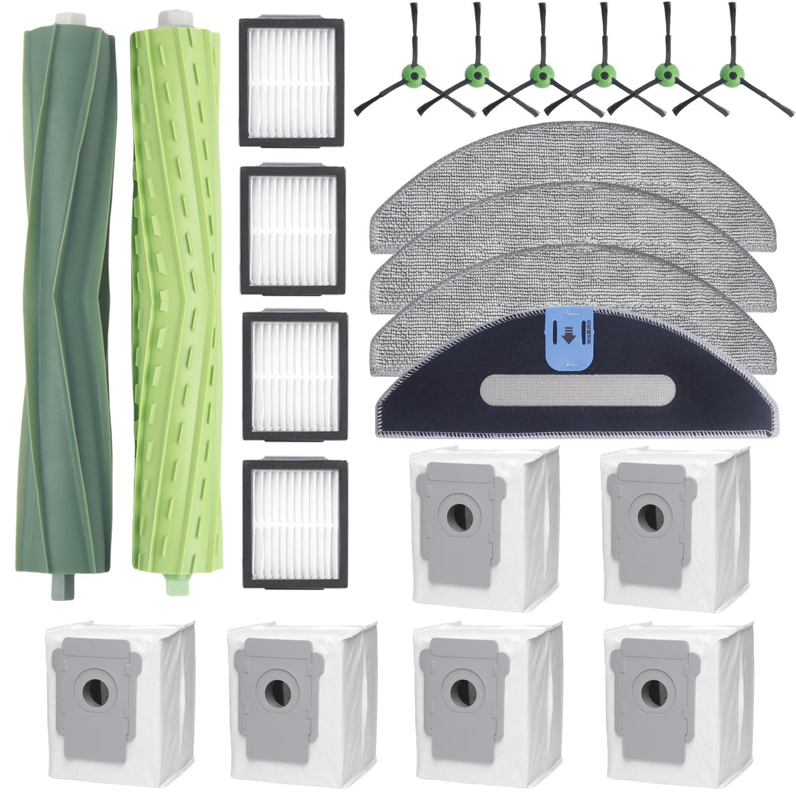 Buxebux Roomba Replacement Parts Kit for iRobot Roomba i3+, i5+, j5+ - Filters, Brushes, Mop Pads, Side Brush, Dust Bags