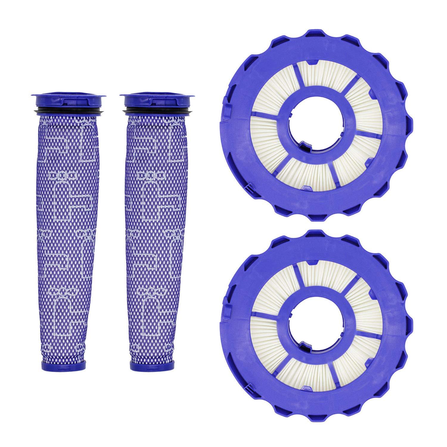 Replacement Filters for Dyson DC40, Light Ball, and Multi Floor Vacuums - 2 Post-Motor Filters & 2 Pre-Motor Filters