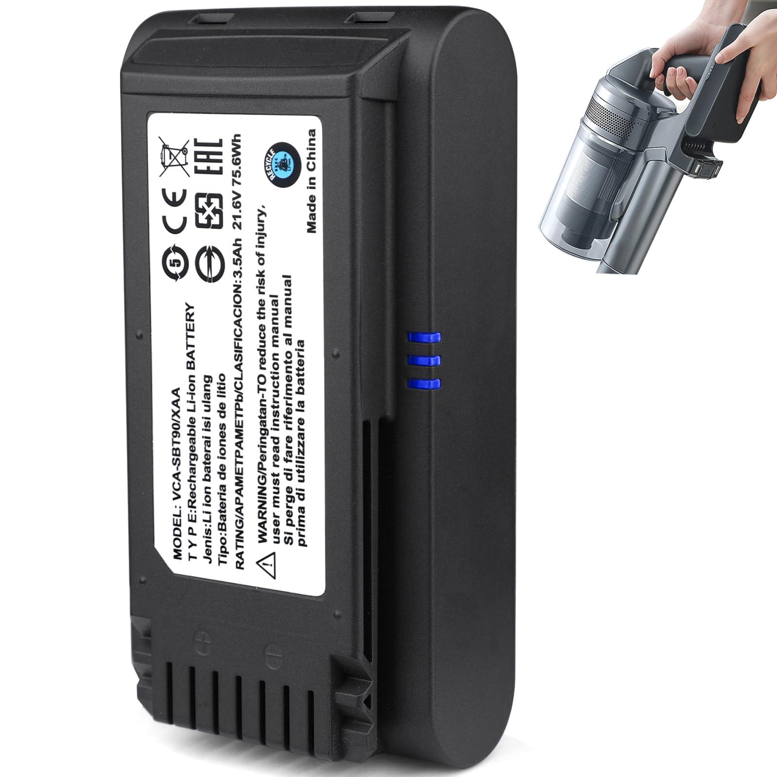 Replacement Battery for Samsung Jet 60, 70, 75, 75+, 90, 90+ Cordless Stick Vacuum Cleaners - 3.5Ah, Compatible with VCA-SBTA60, VCA-SBT90, VCA-SBT90EB
