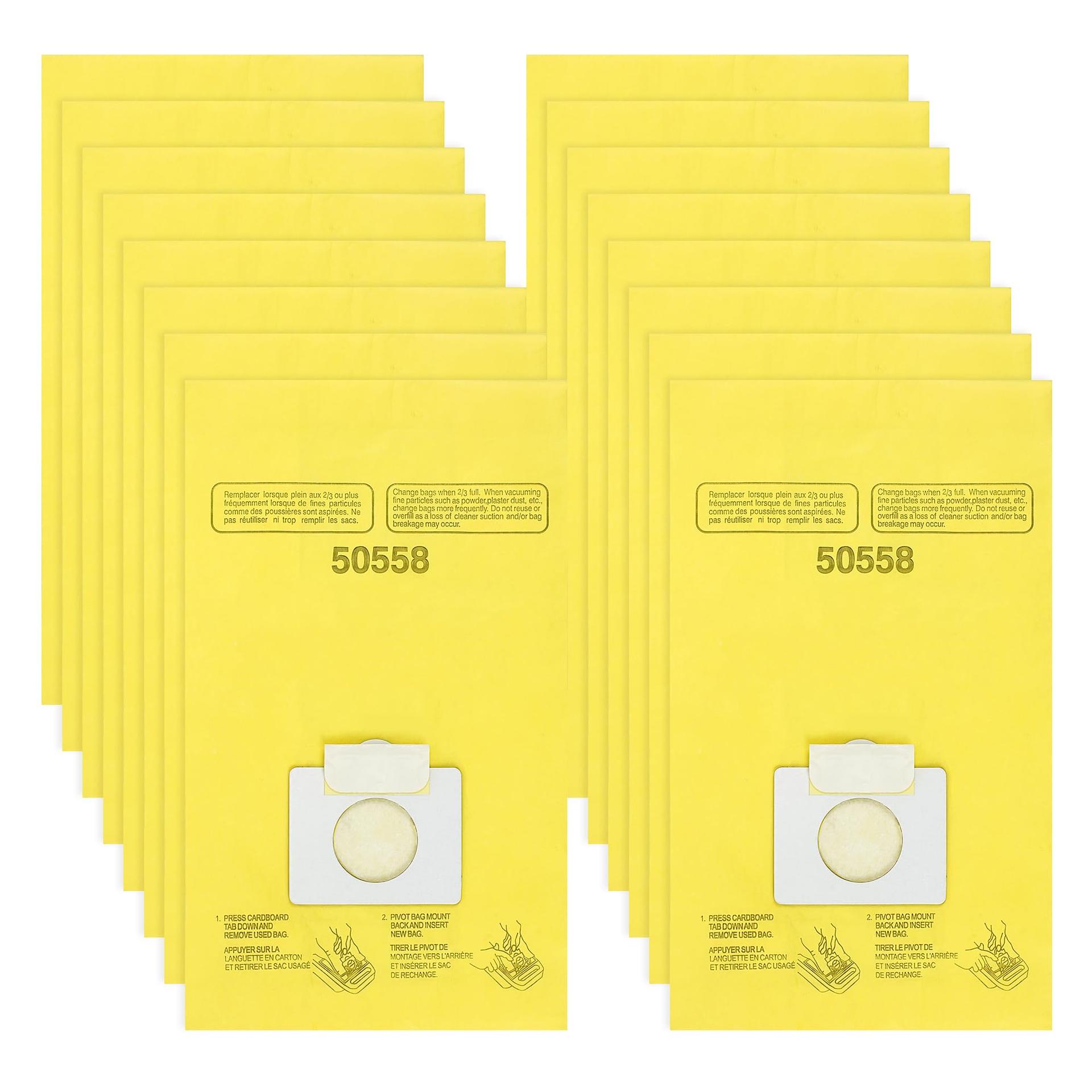 HEPA Filter Canister Vacuum Bags Replacement for Kenmore Type C/Q 50555 50558 50557 - 16 Pack