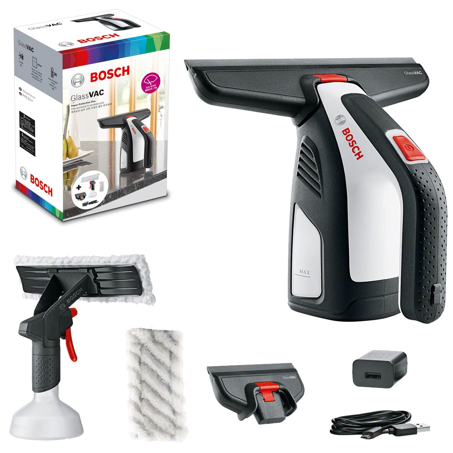 Bosch GlassVac Battery-Powered Window Vacuum Cleaner for Streak-Free Cleaning