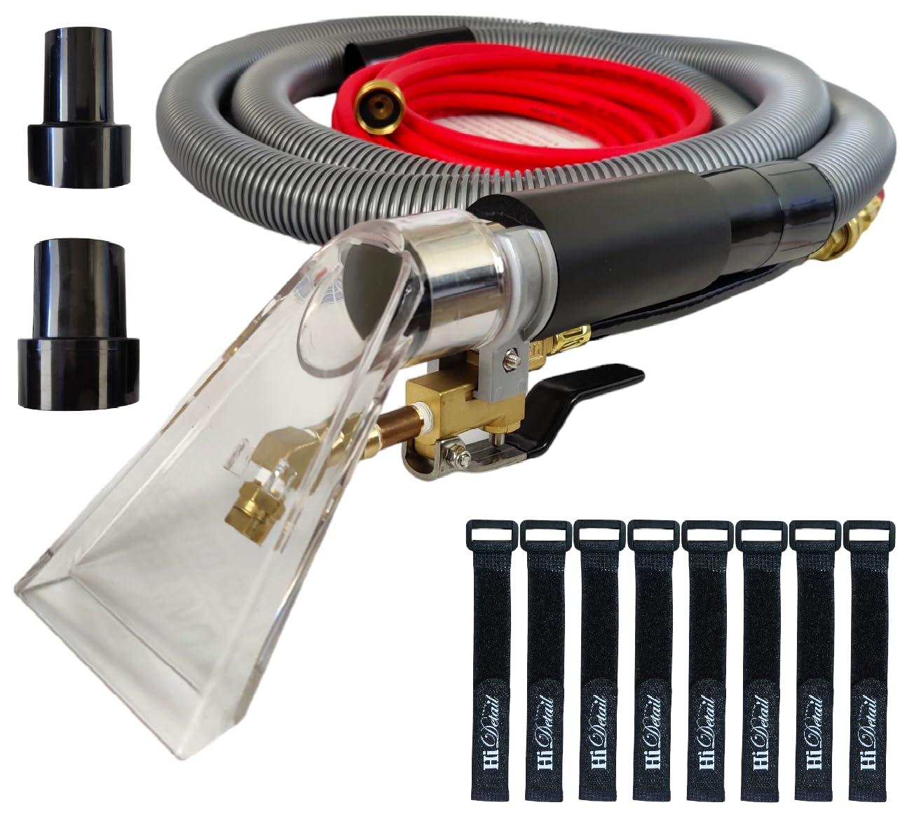 Hidetail Shop Vac Extractor Kit V2 with Wand and Hose | Carpet & Upholstery Extractor for Auto Detailing & Home | Silver/Black