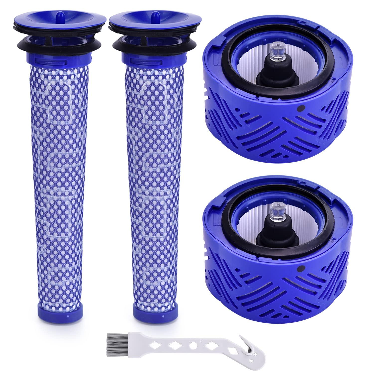 HEPA Filter Replacement for Dyson V6 Absolute Total Clean Cordless Stick Vacuum, 2 Pack Post and Pre Filters, Compatible with Part # 966741-01 & 965661-01