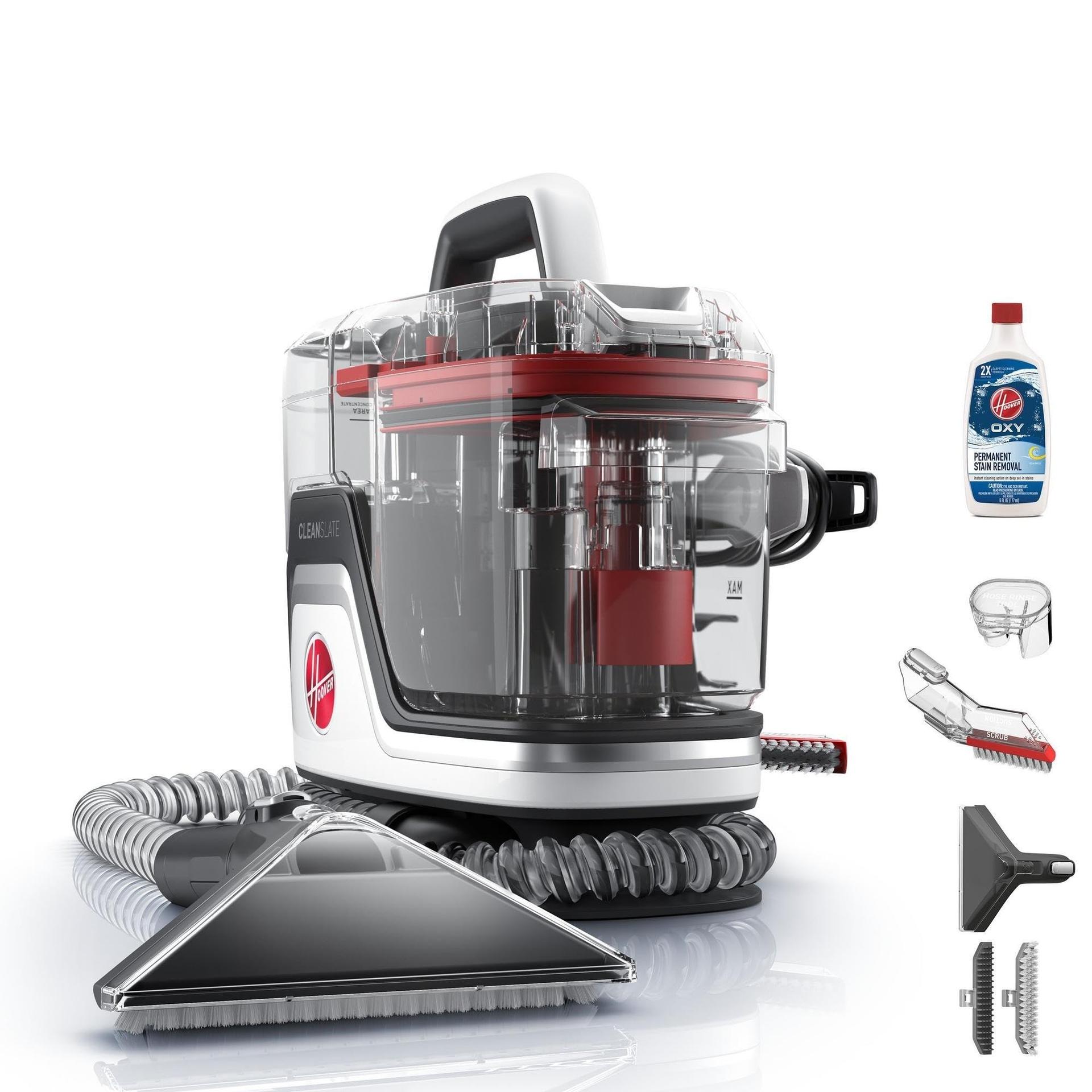 Hoover Cleanslate Portable Carpet Cleaner with Powerful Suction | Upholstery Spot Remover Machine for Pet Stains, Auto Detailing | Includes Carpet Cleaner Solution