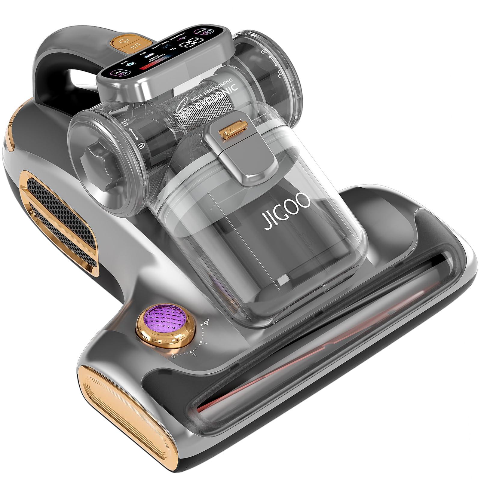 Jigoo T600 Mattress Vacuum Cleaner with UV-C Light, 15Kpa Suction, Smart Dust Sensor, and HEPA Filter