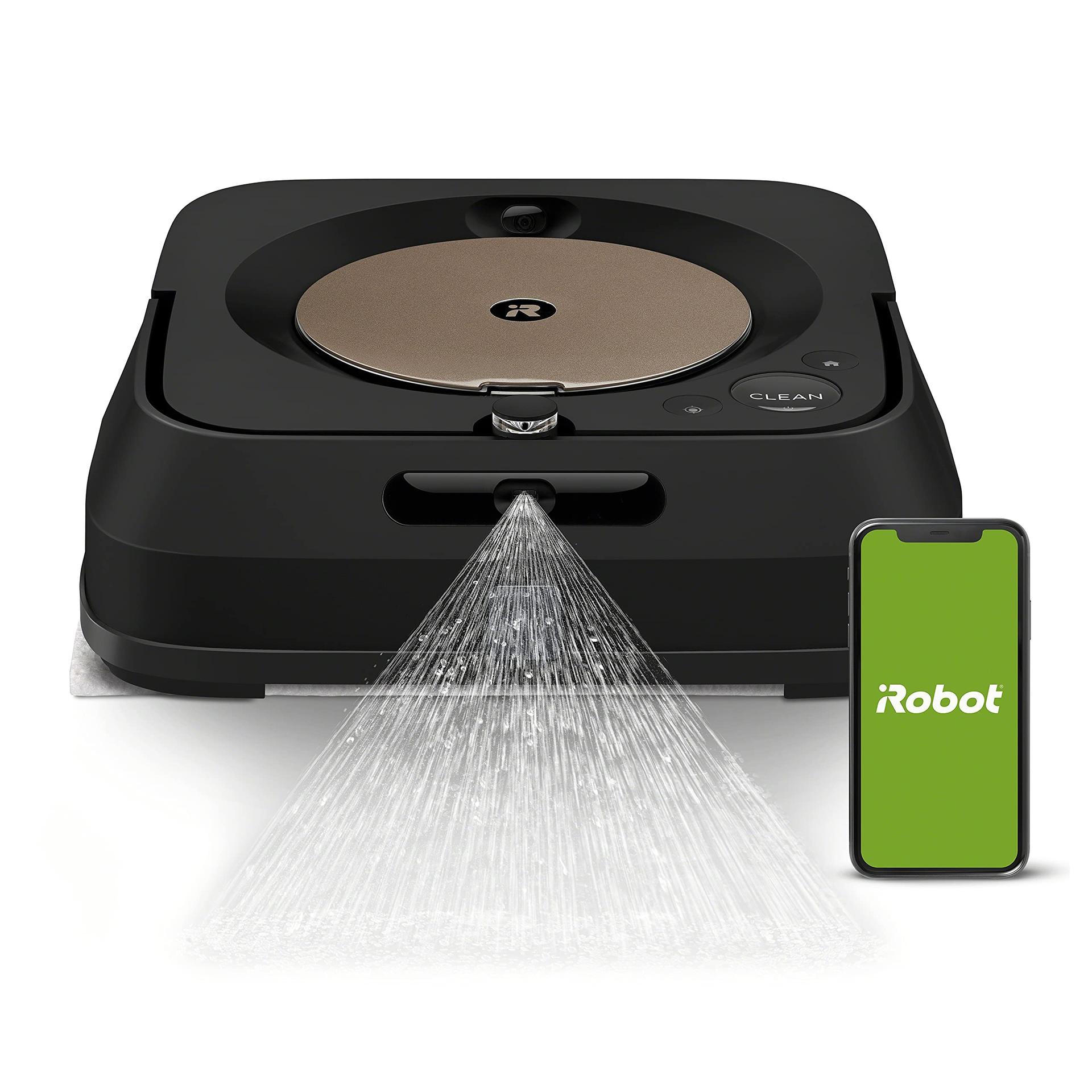 iRobot Braava Jet M6 (6012) Ultimate Robot Mop - Wi-Fi Connected, Precision Jet Spray, Smart Mapping, Works with Alexa | Ideal for Multiple Rooms, Black