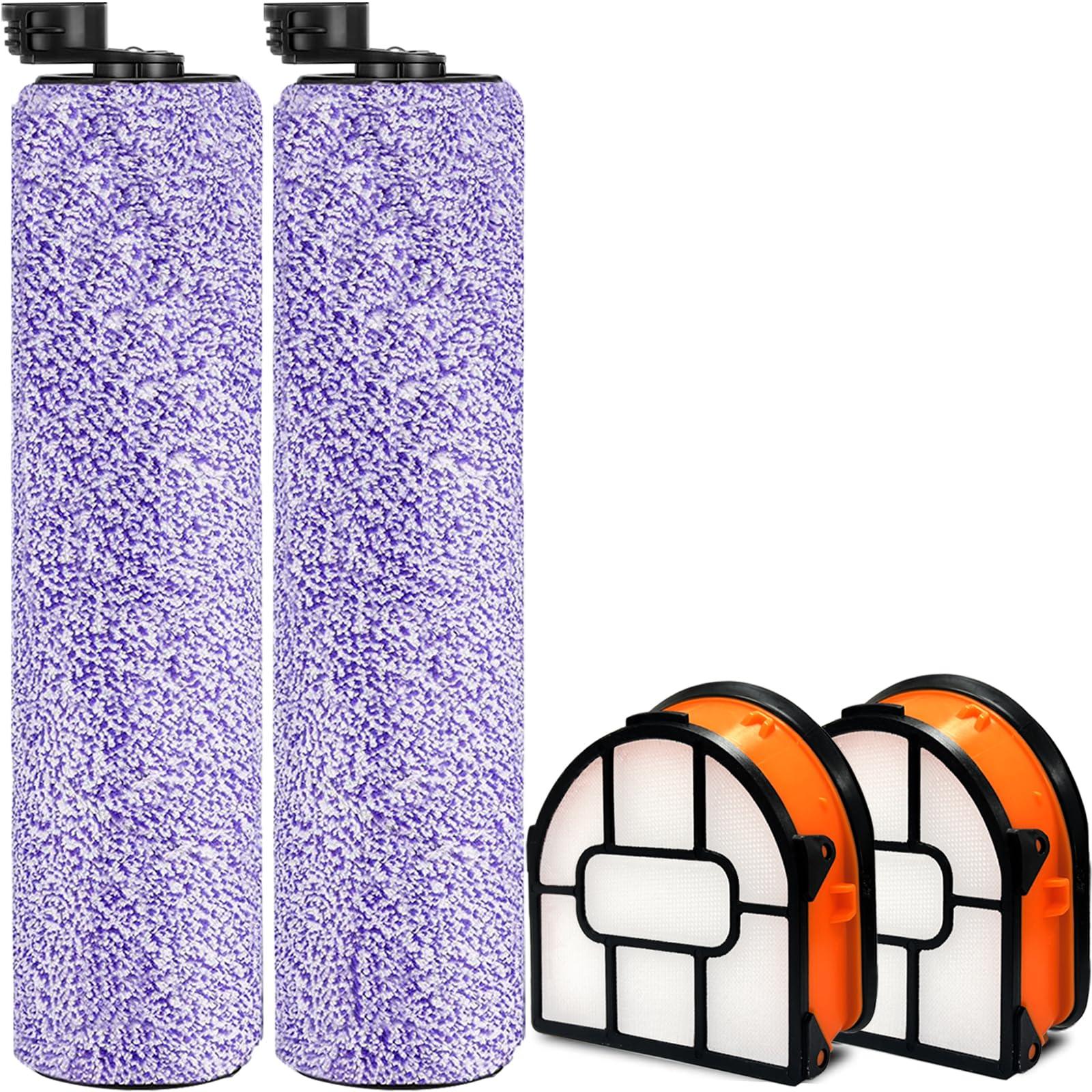 4-Pack Replacement Brushroll & Filter Bundle for Shark HydroVac XL 3-in-1 Vacuum Cleaner - Compatible with WD101, WD201, WD100, WD200 Series