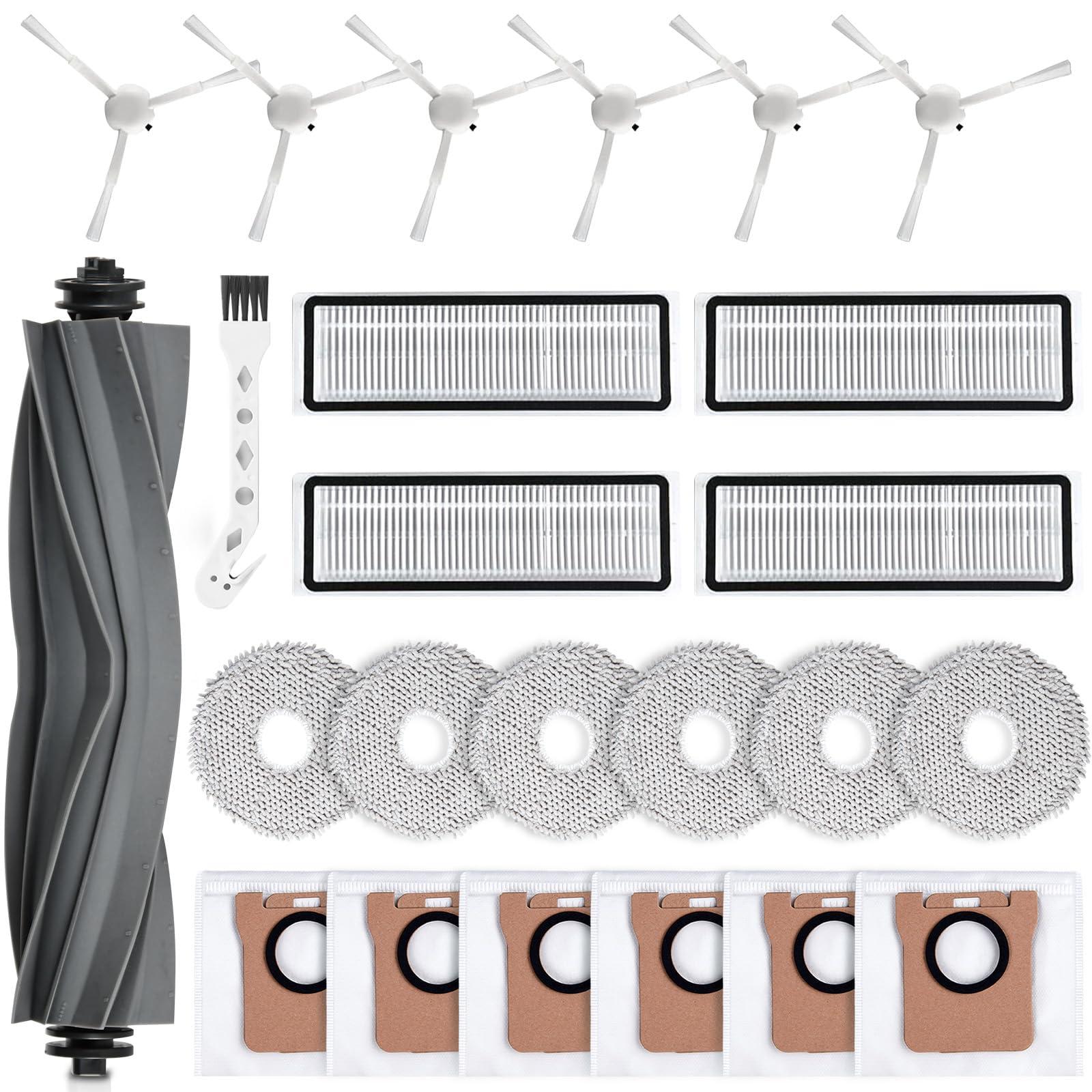 24-Piece Replacement Parts Kit for Dreametech L10S Ultra / L10 Ultra Robot Vacuum - Main Brush, Hepa Filters, Sidebrushes, Mop Pads, Dust Bags, Cleaning Brush