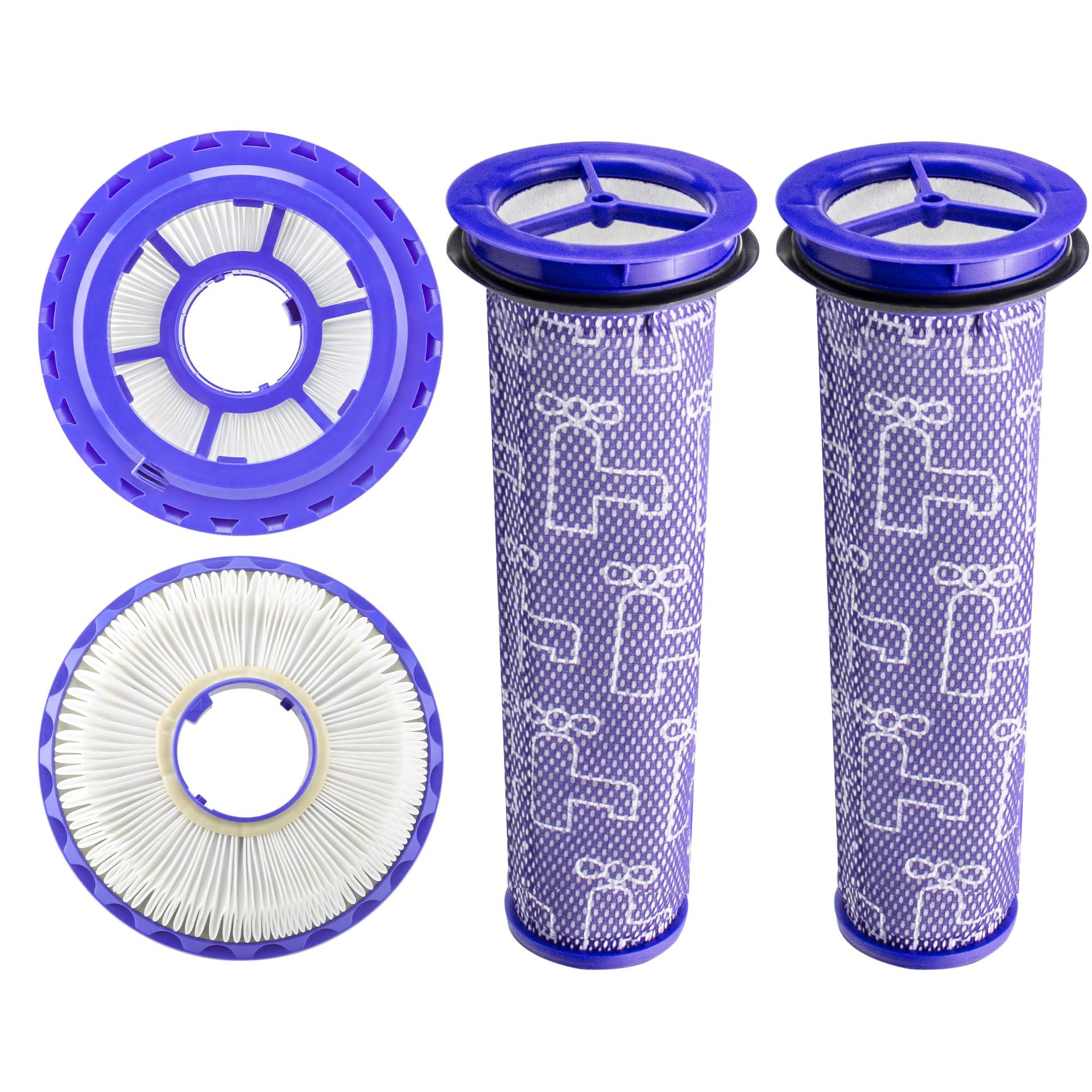 HEPA Post Motor & Pre Filters Replacement Set for Dyson DC41, DC65, UP13, UP20 - 2 Pack